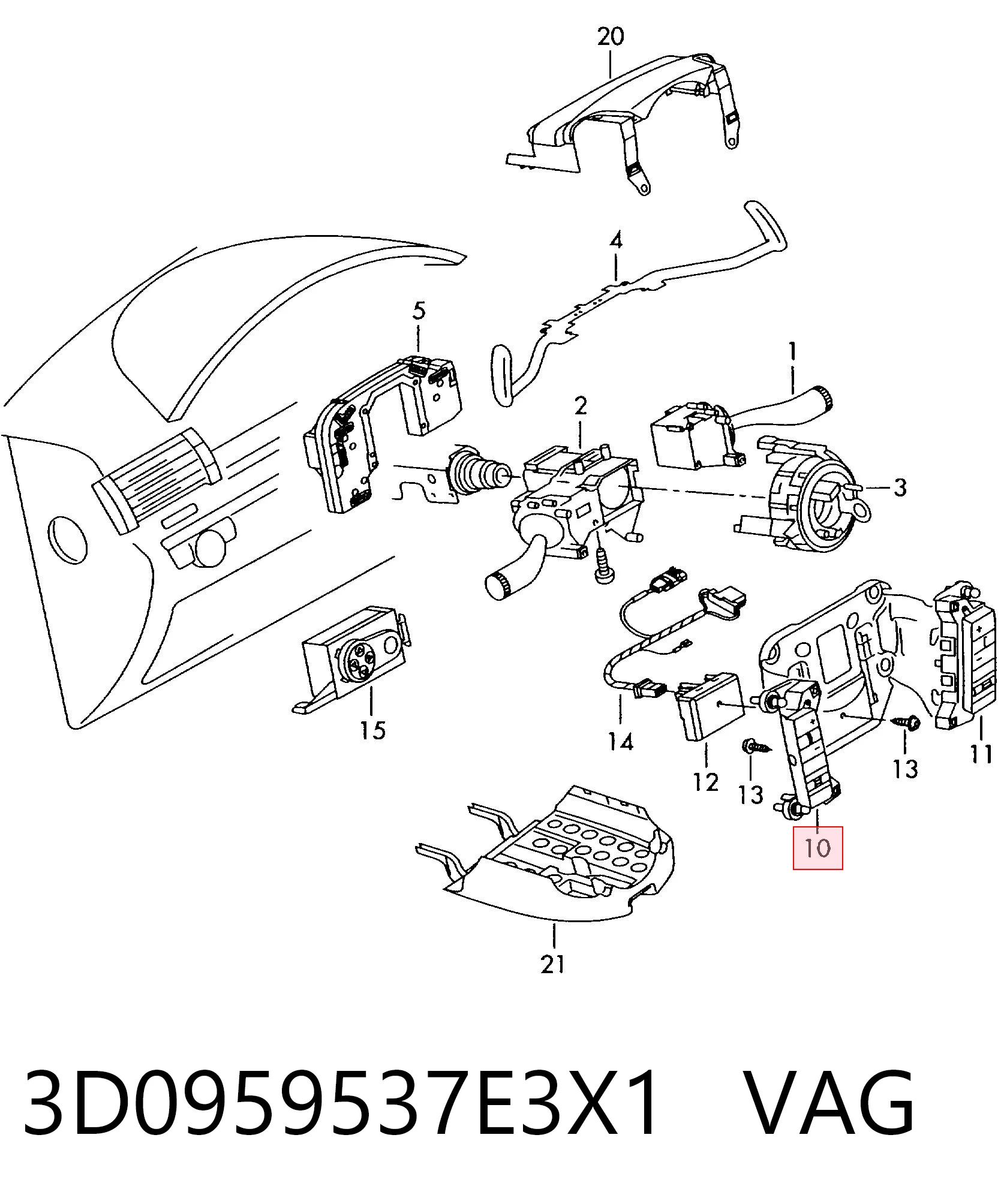 3D0959537E3X1 VAG