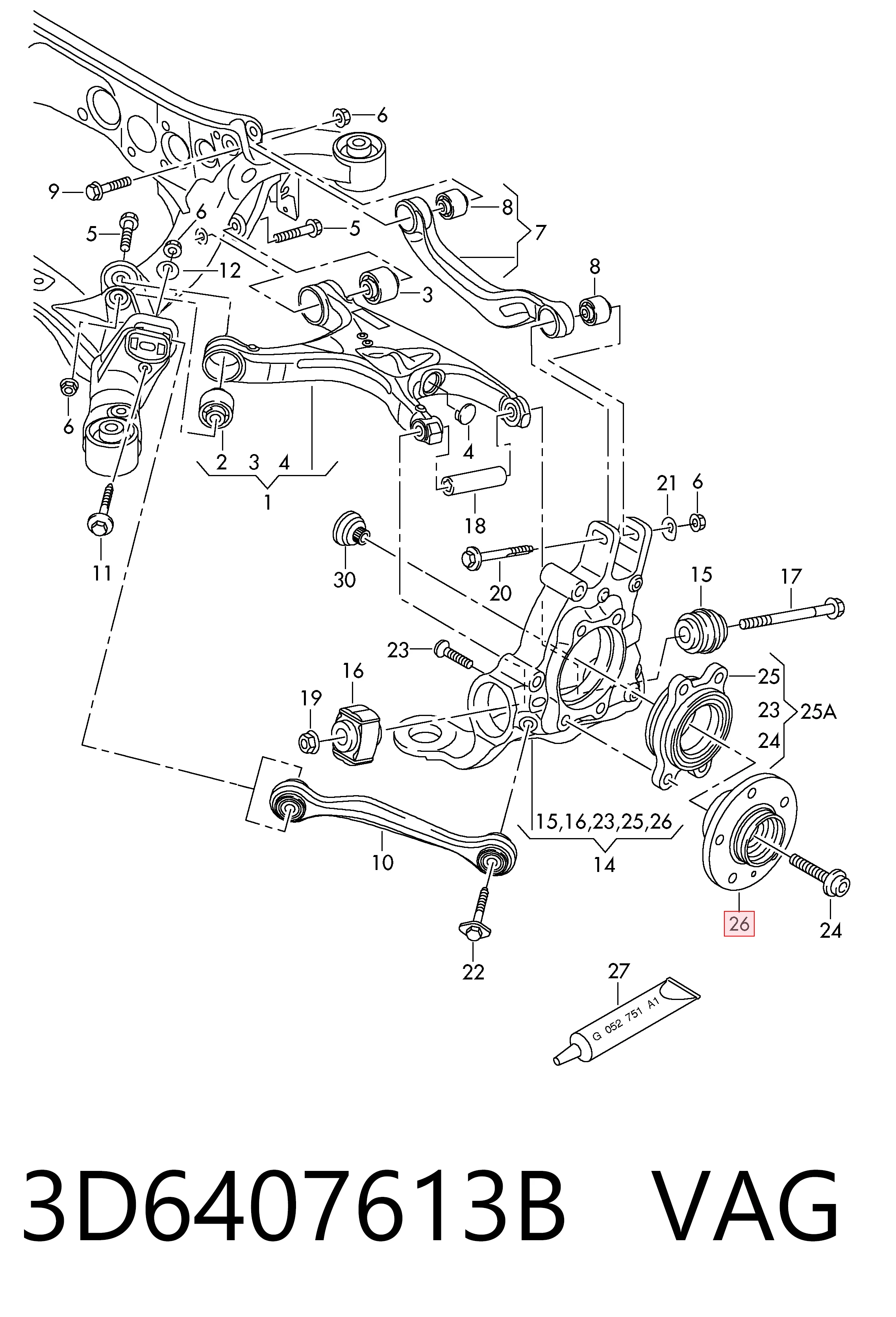 Comprar Cubo trasero Audi A8  4E2, 4E8 a bajo precio