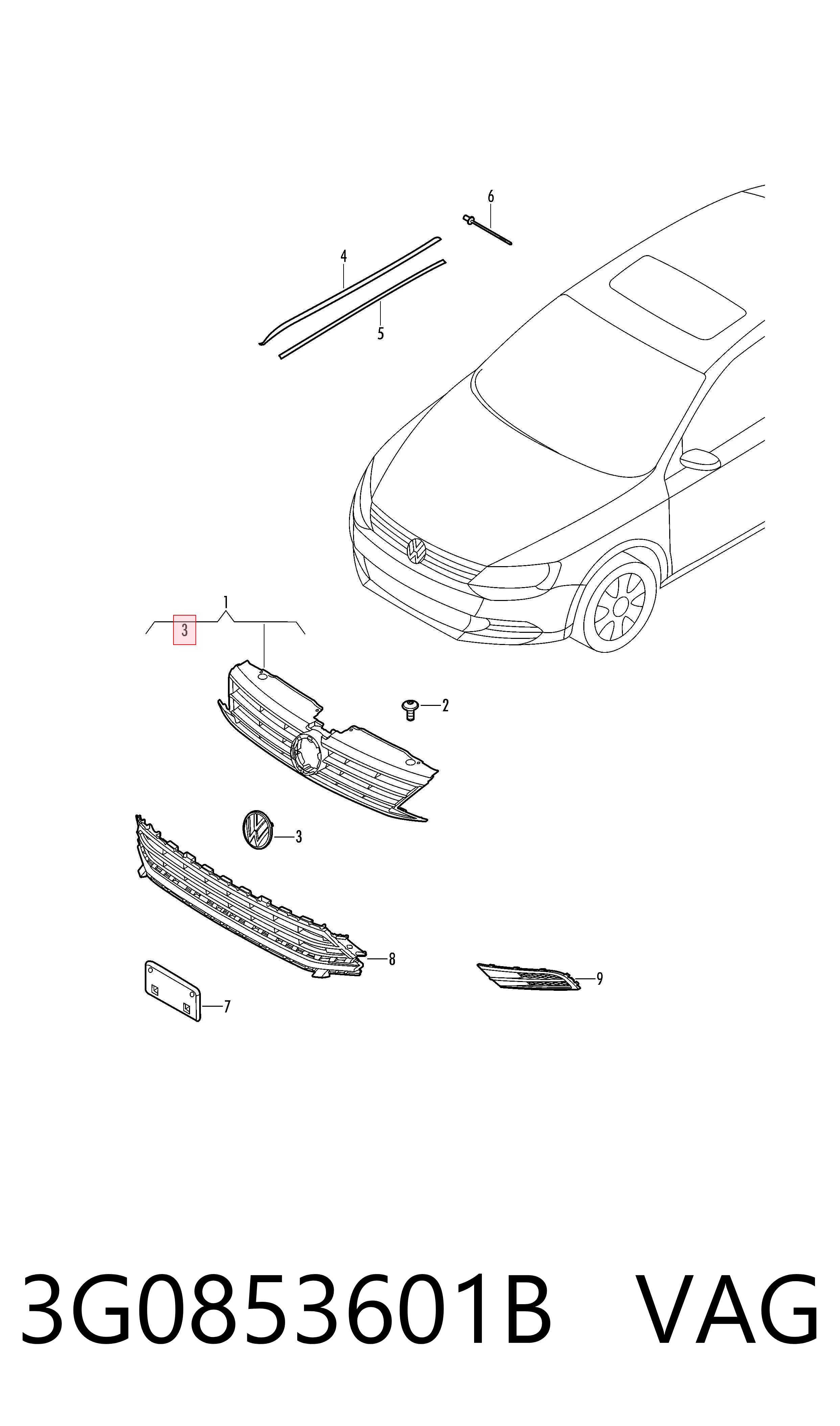 3G0853601B VAG