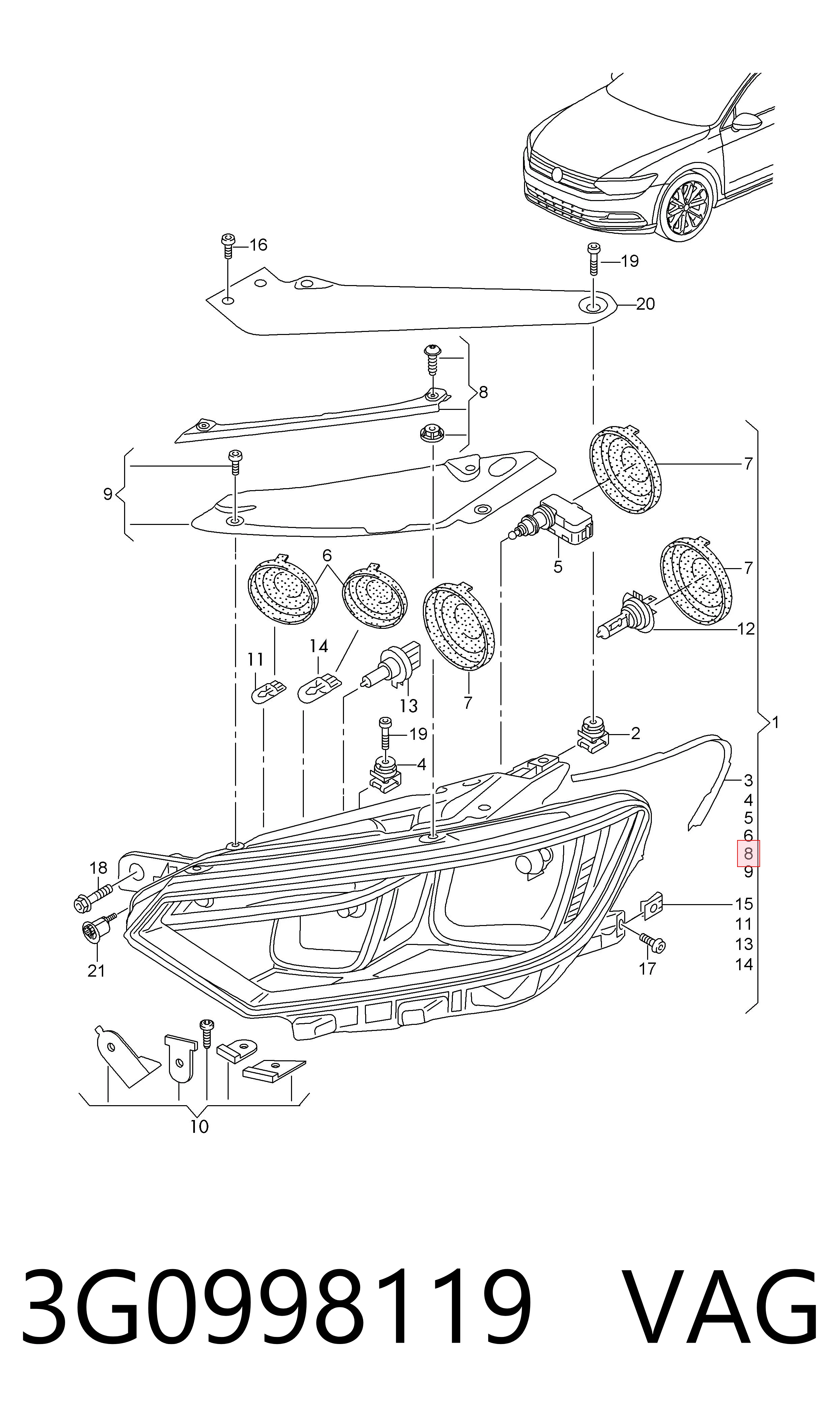  VAG 3G0998119 precio, desde 20,51 EUR