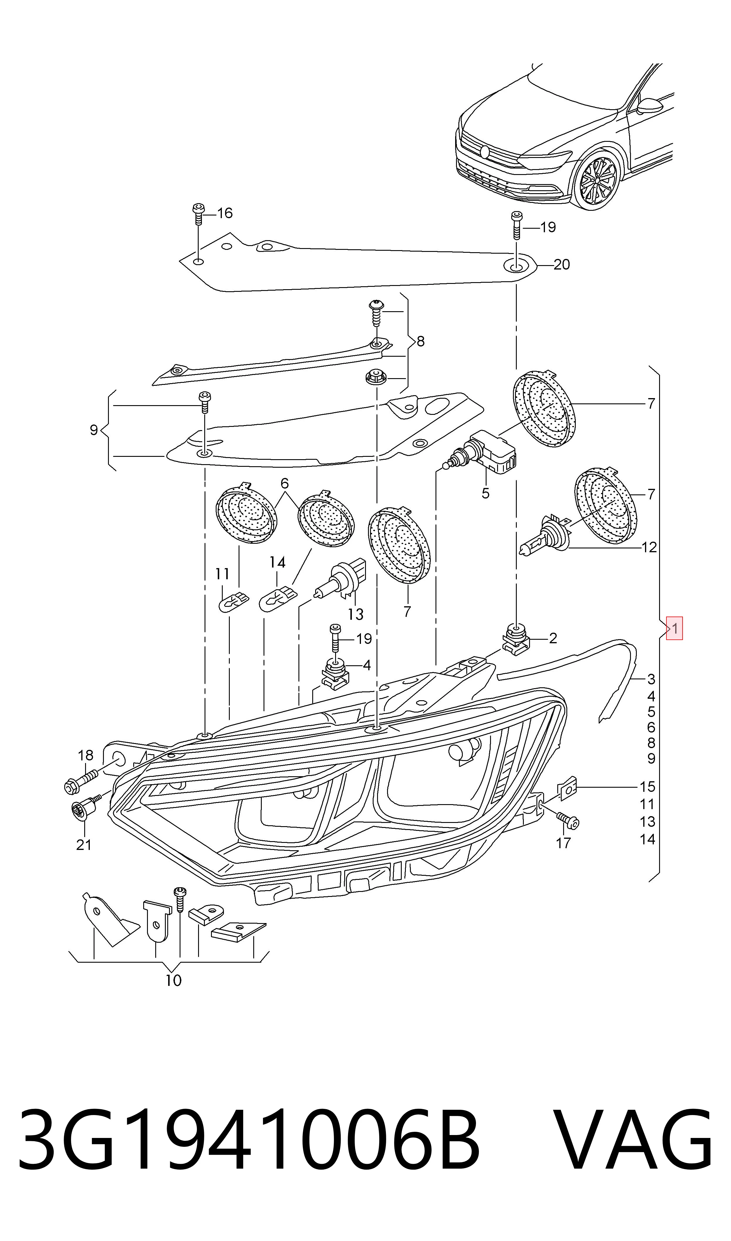 Faro delantero derecho Volkswagen Passat desde 226,12 €