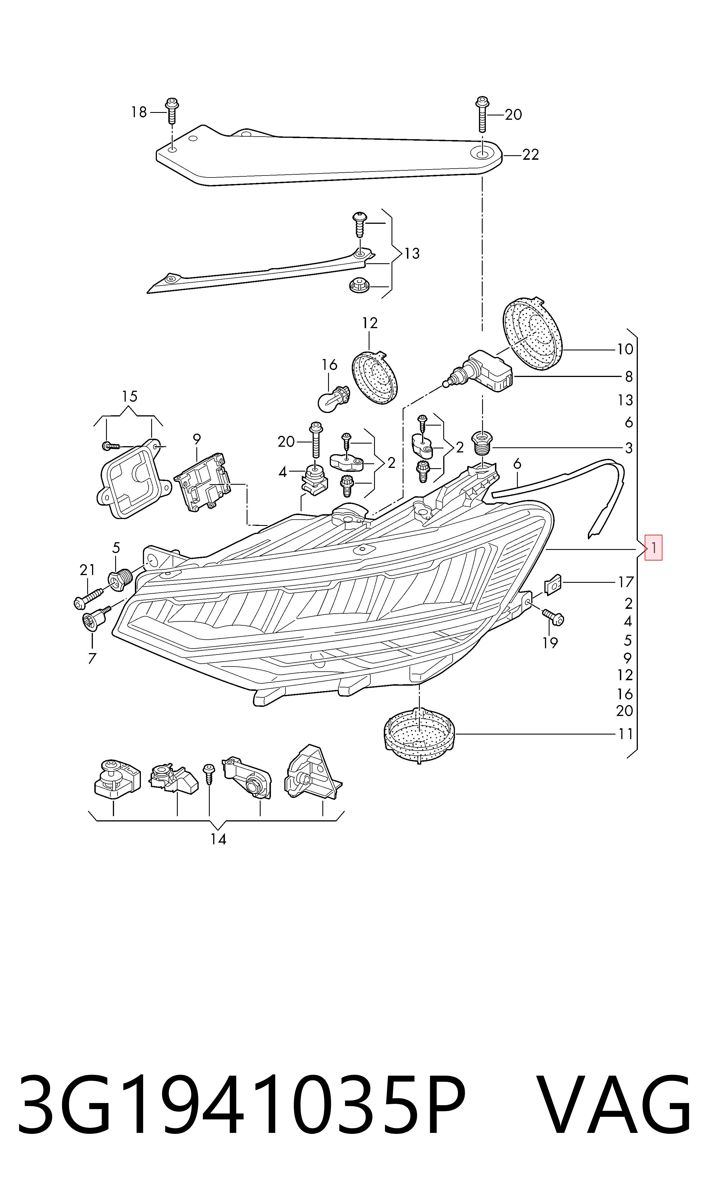 3G1941035P VAG Faros