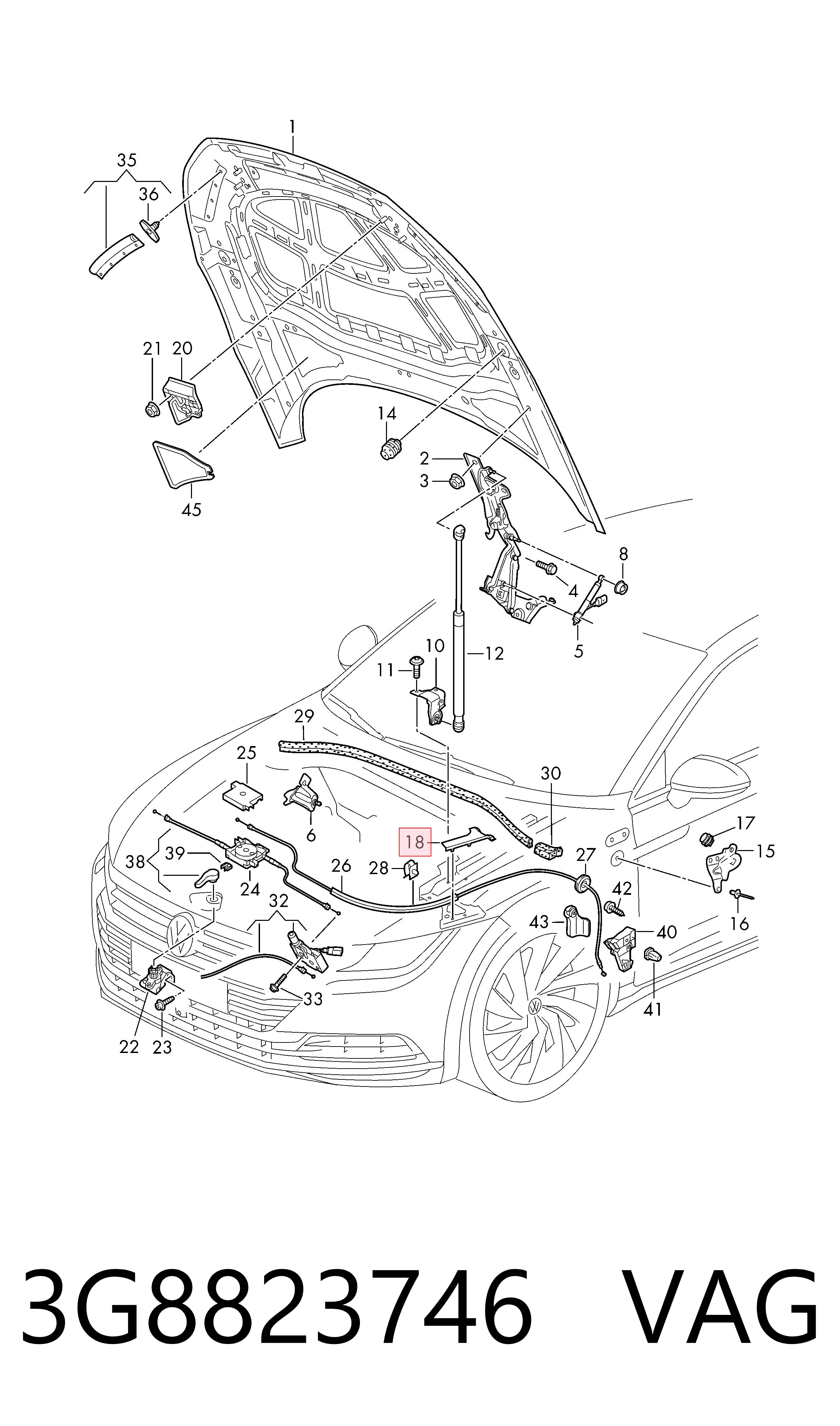 3G8823746 VAG Tapón lateral de cubrejunta
