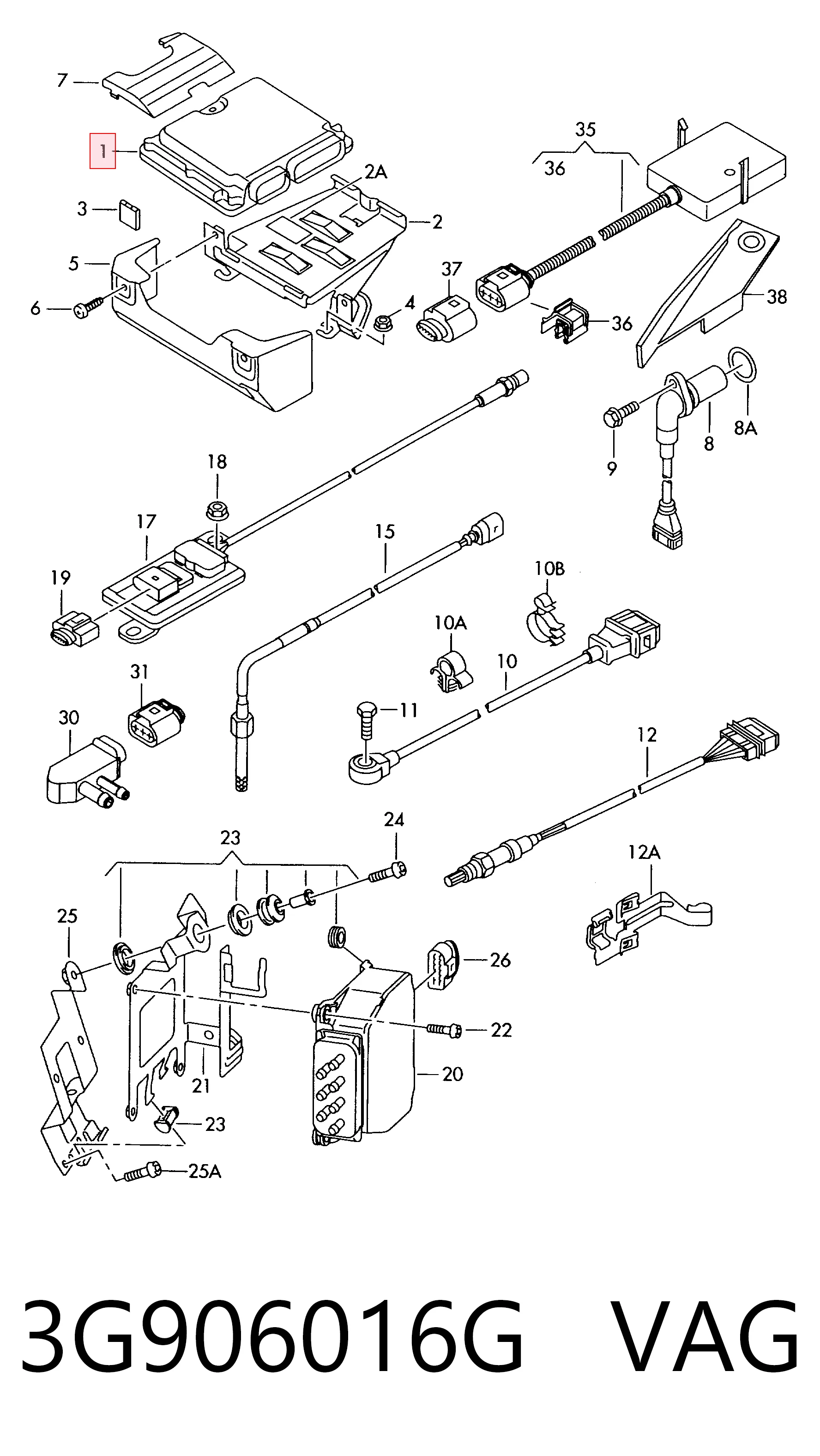 Centralina Del Motor para Audi A3 Sportback 8PA