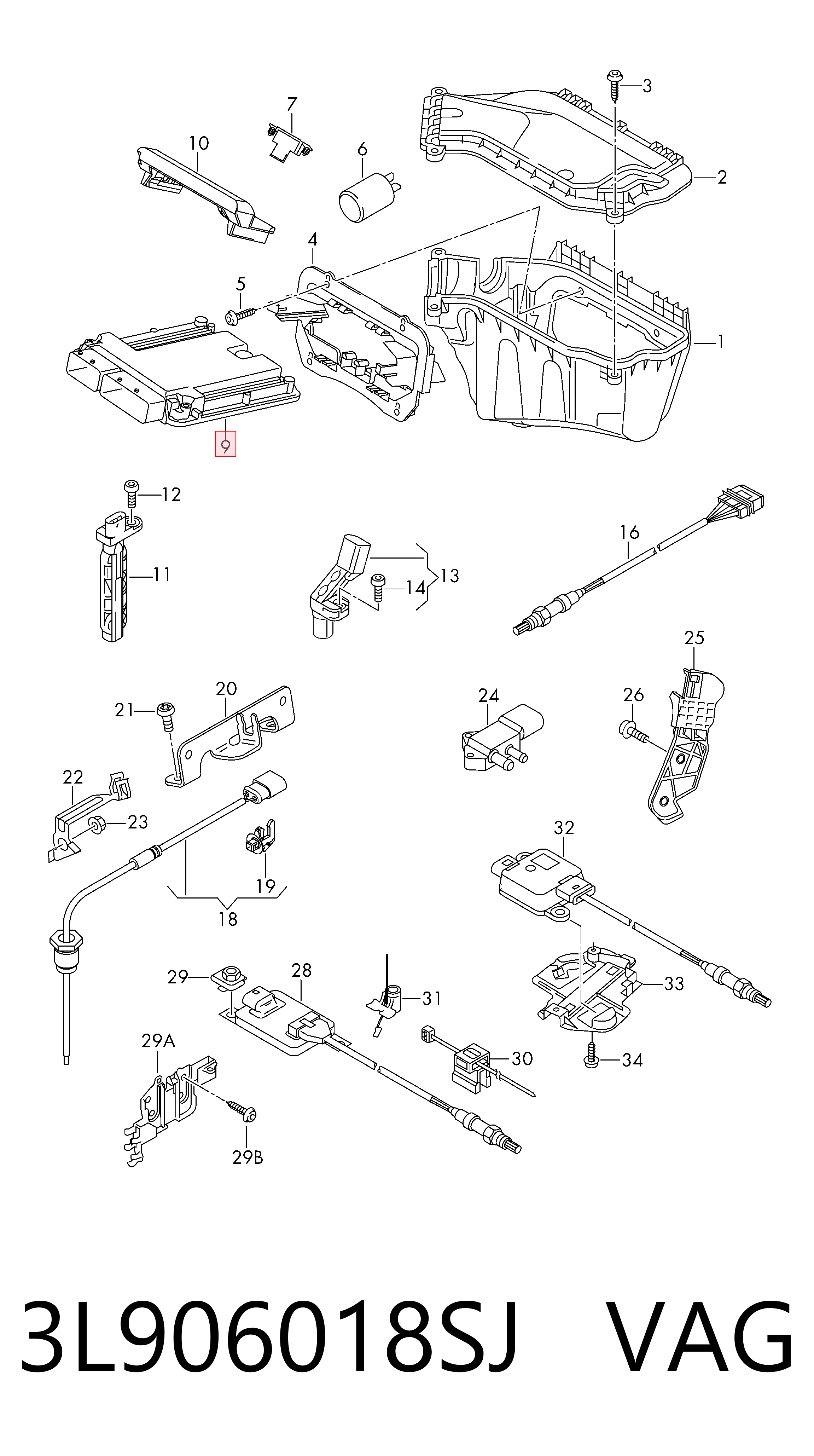 Centralina Del Motor para Audi A5 Sportback 8TA