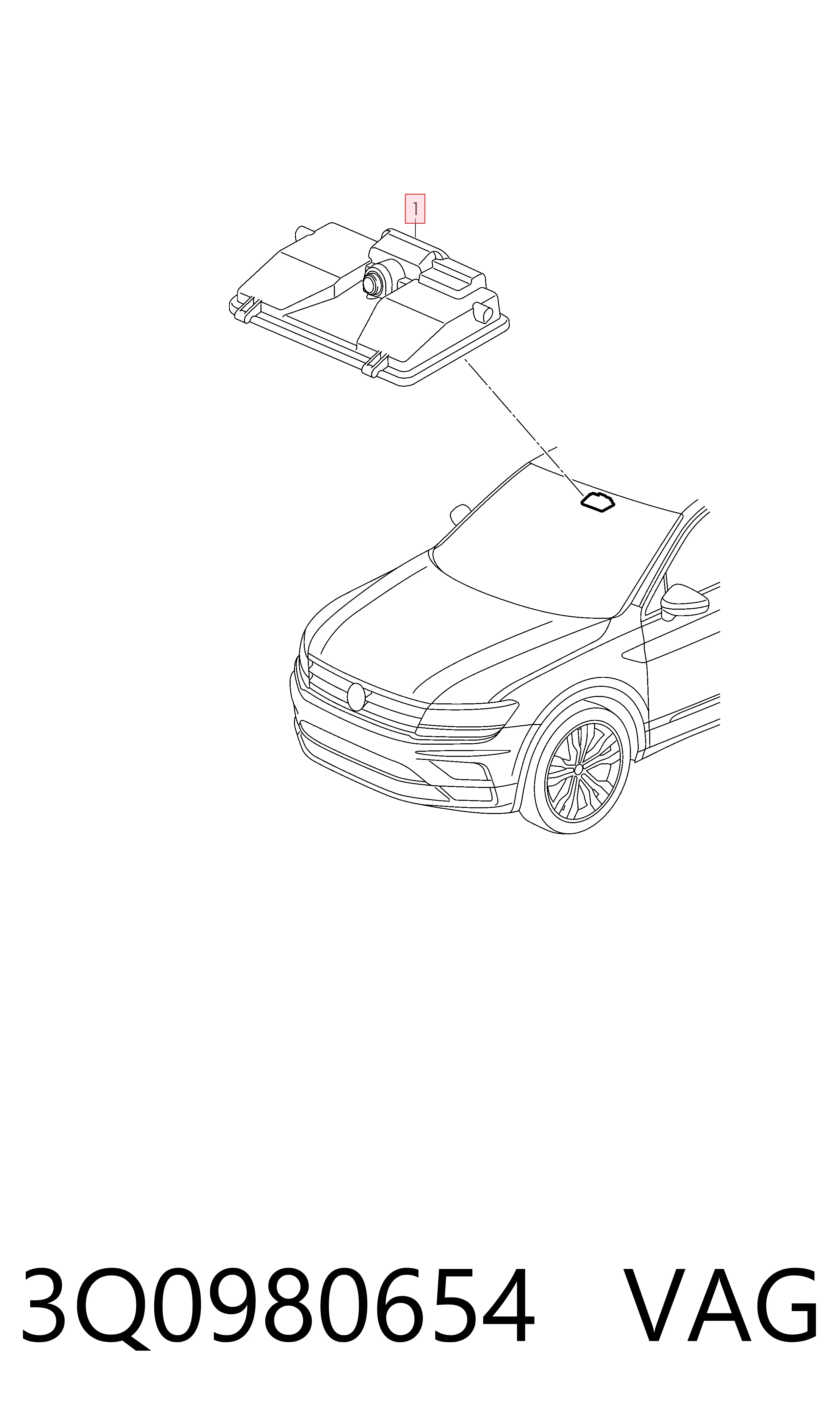 3Q0980654 VAG Cámara del sistema de visión