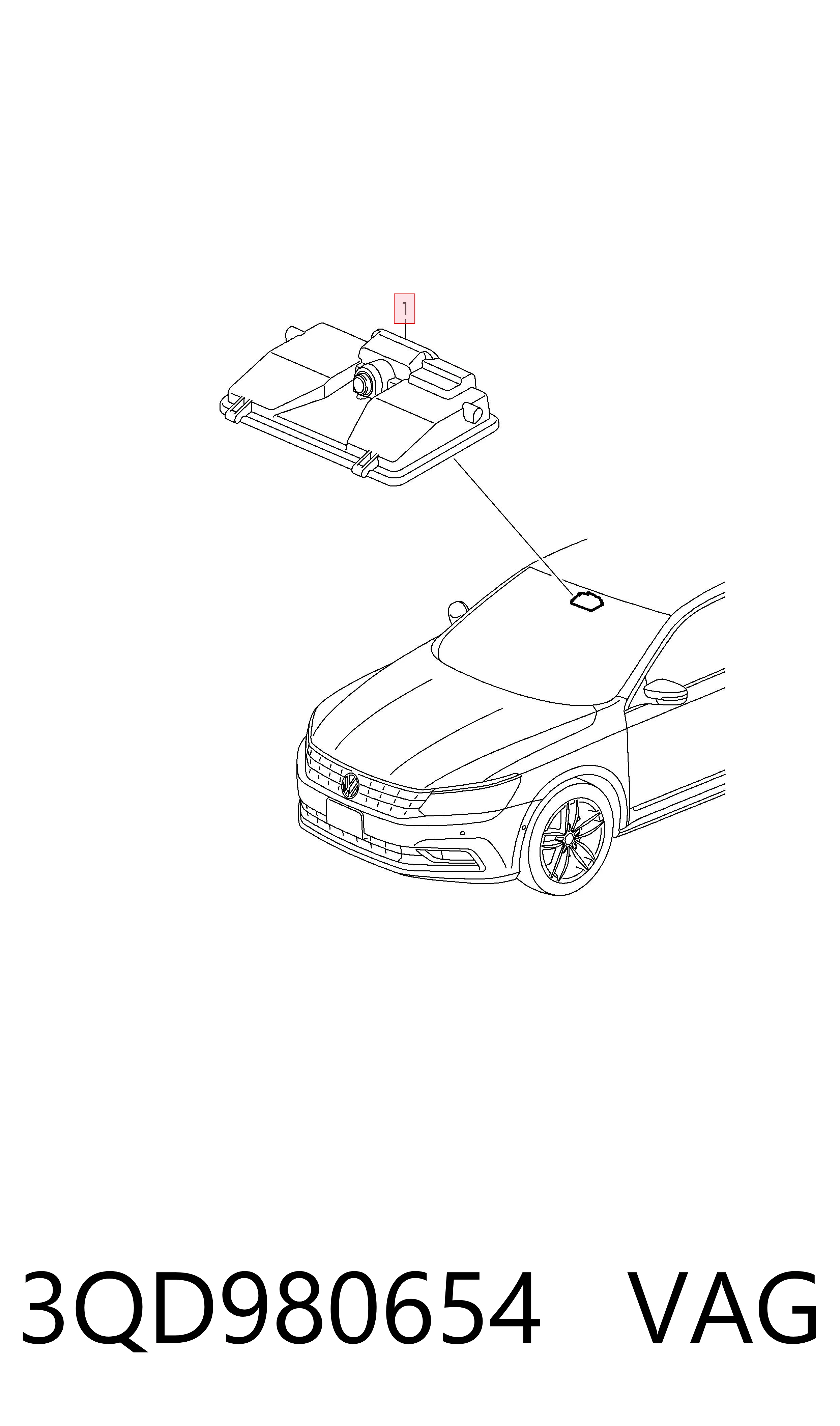 3QD980654 VAG Cámara del sistema de visión