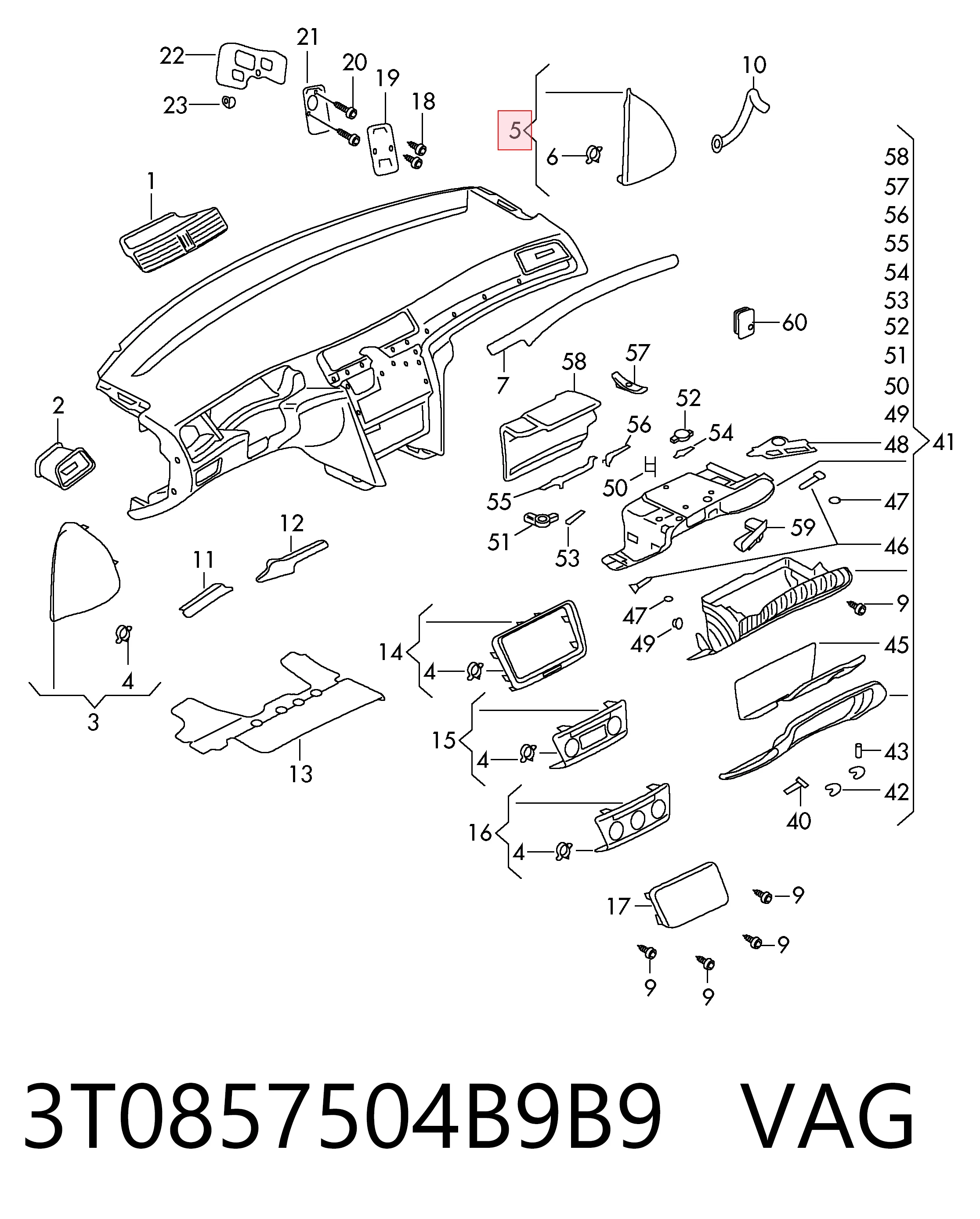3T0857504B9B9 VAG