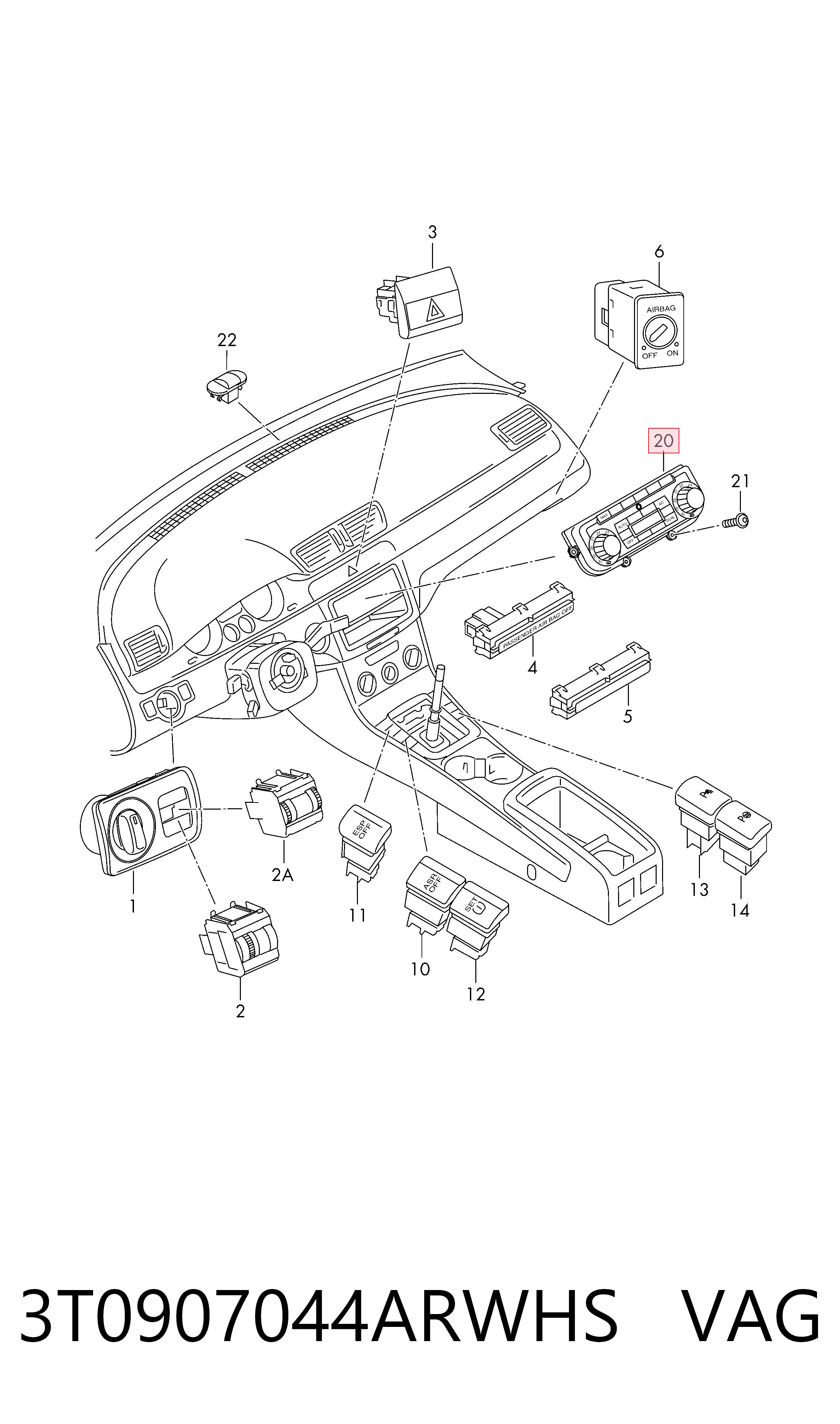 Módulo de modos de calefacción/aire acondicionado Skoda Octavia II A5 liftback (1Z3) (2004 - 2013) precio, desde 58,08 EUR
