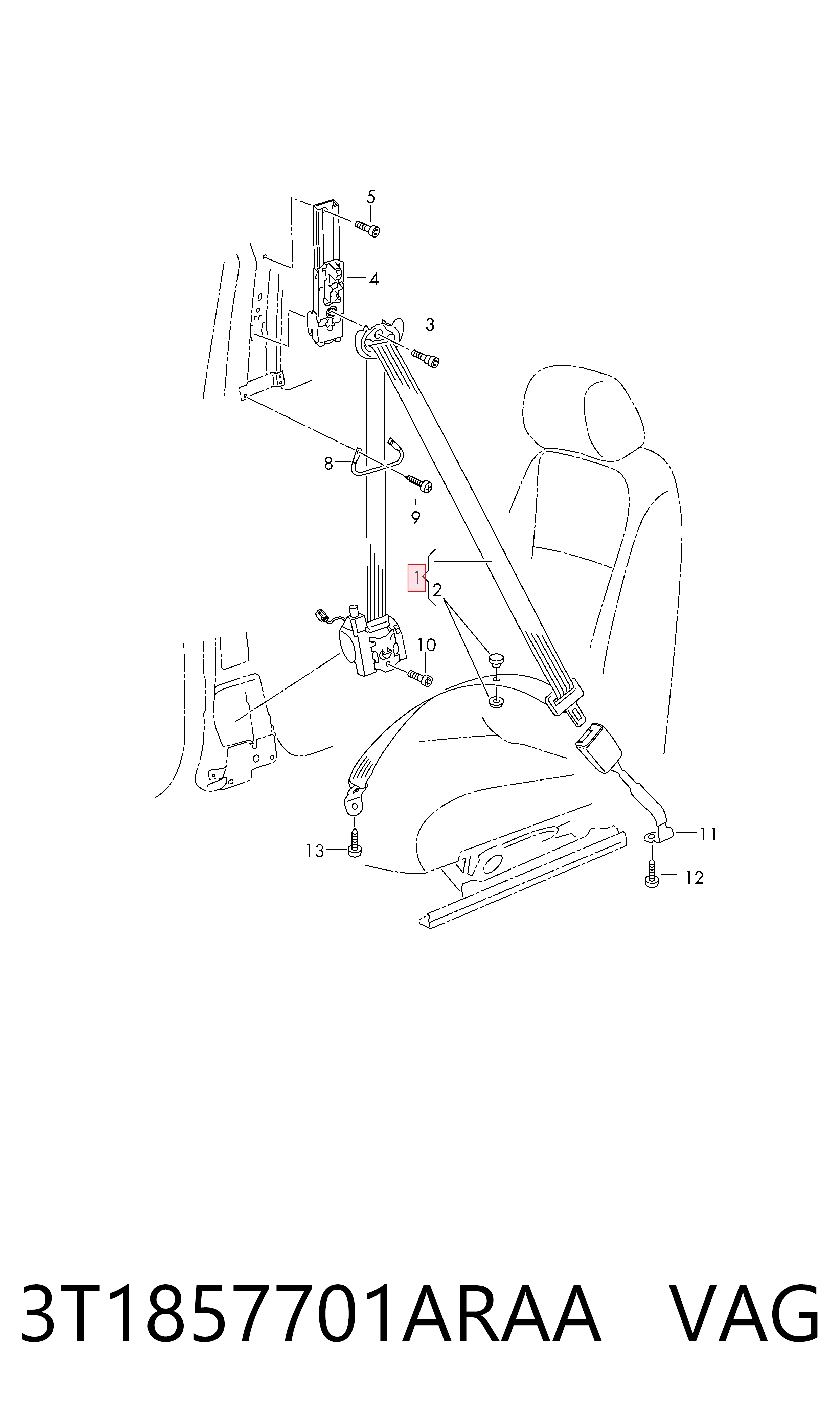 3T1857701ARAA VAG