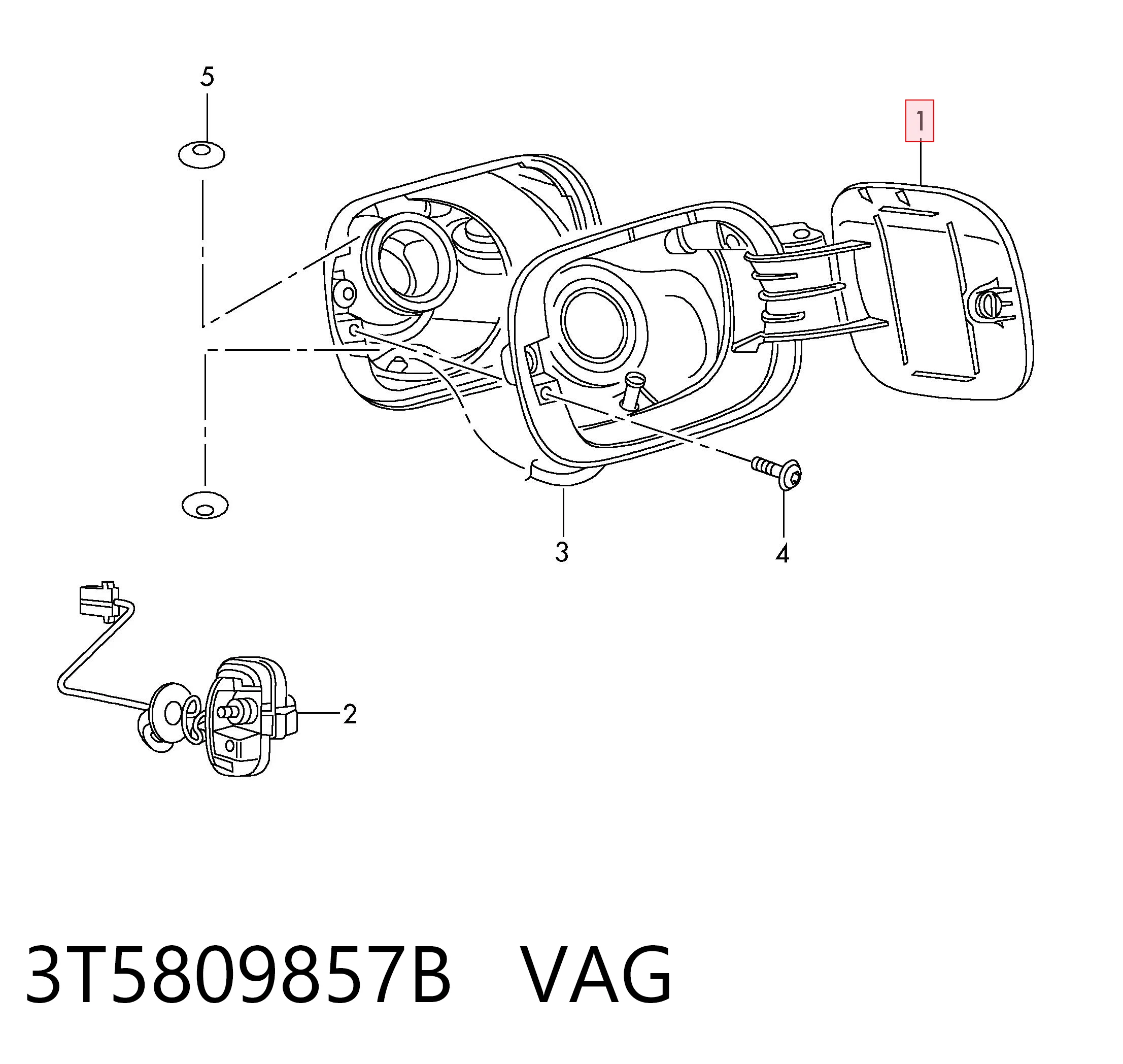 Tapa tanque combustible para Skoda SuperB II 3T4