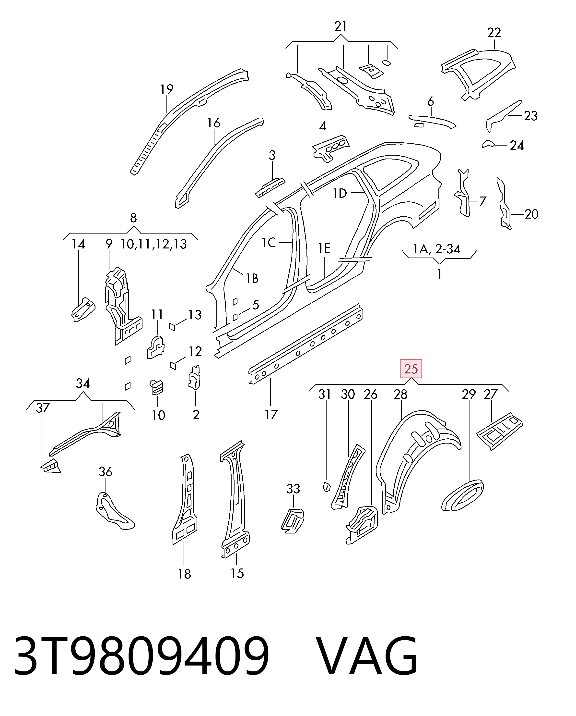 3T9809409 VAG