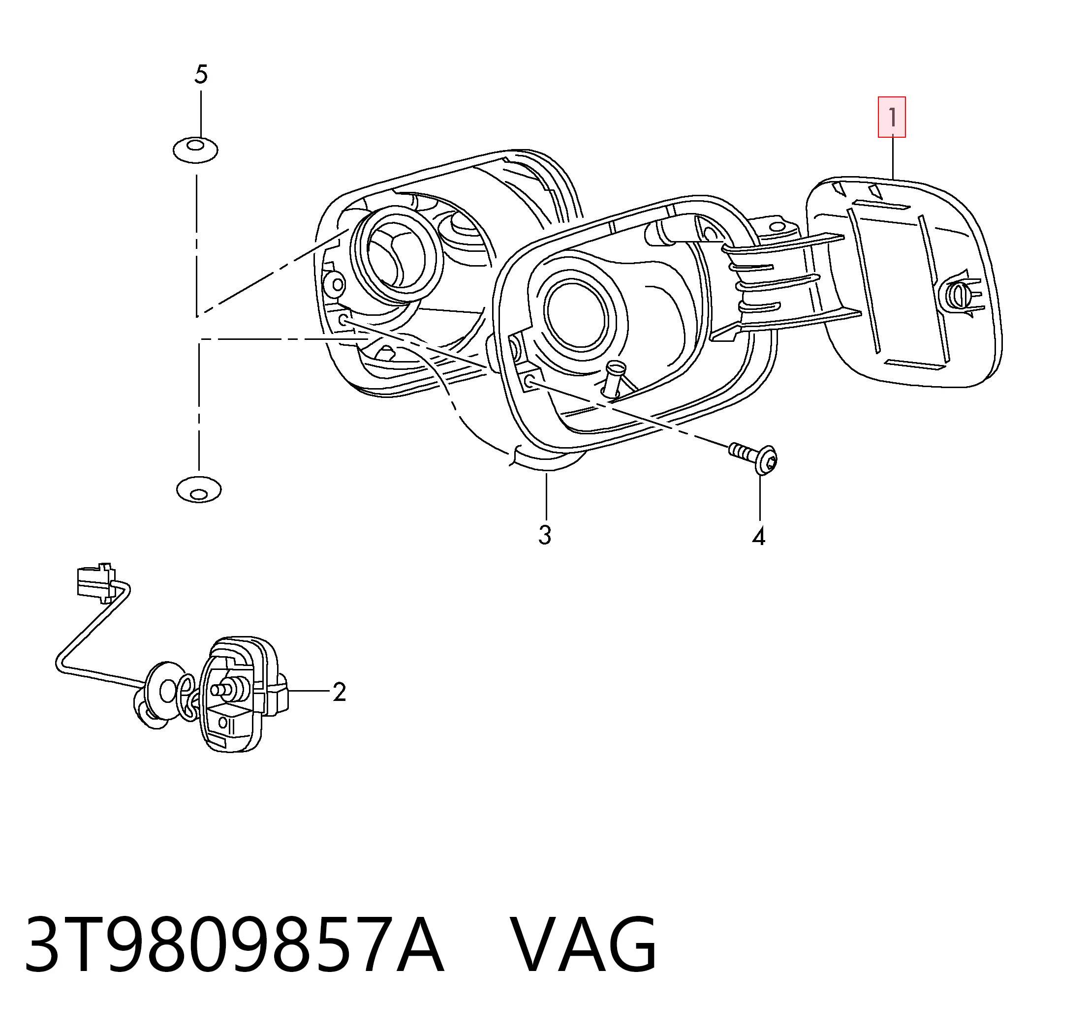 Tapa tanque combustible para Skoda SuperB II 3T5