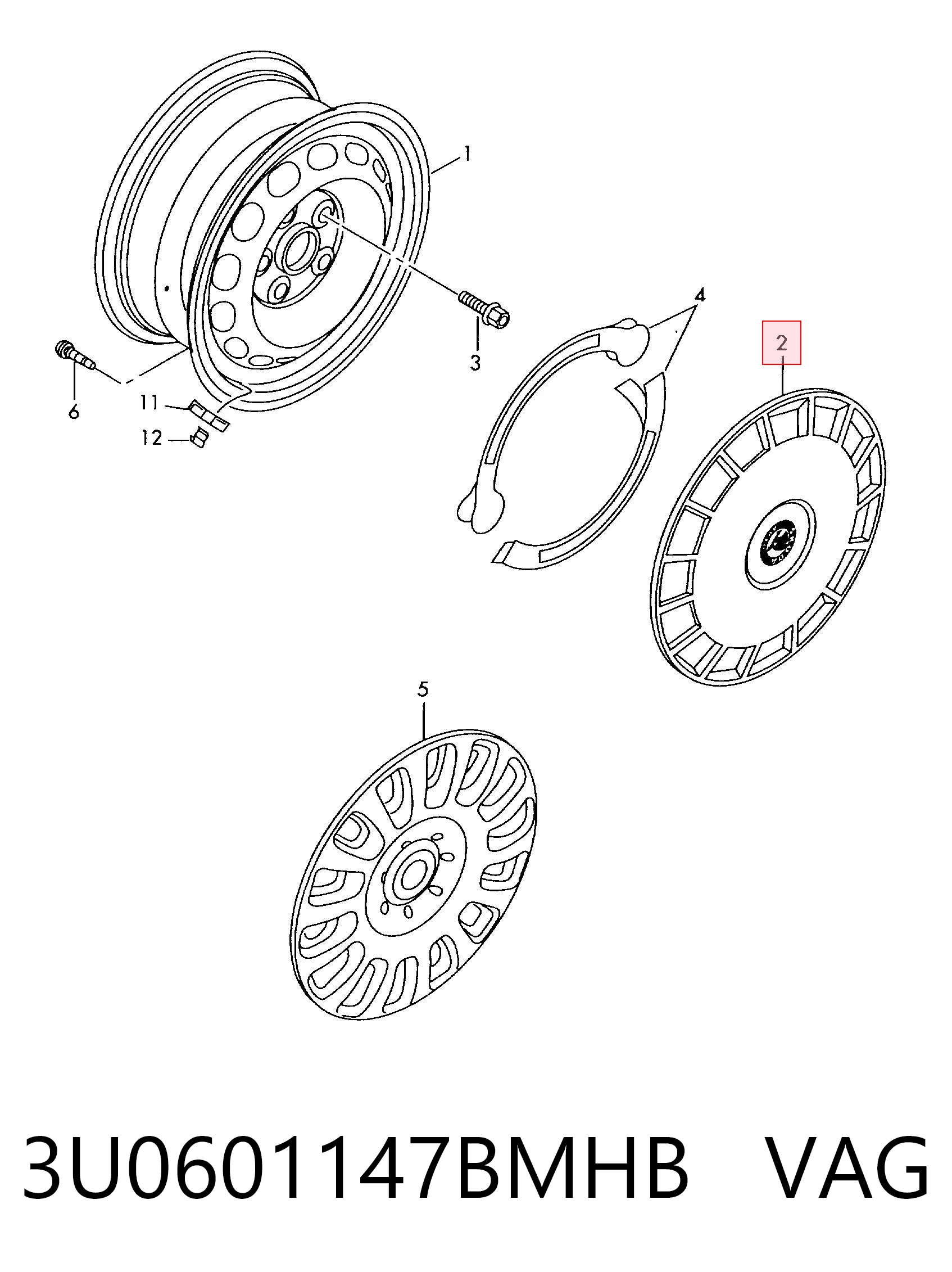 3U0601147BMHB VAG