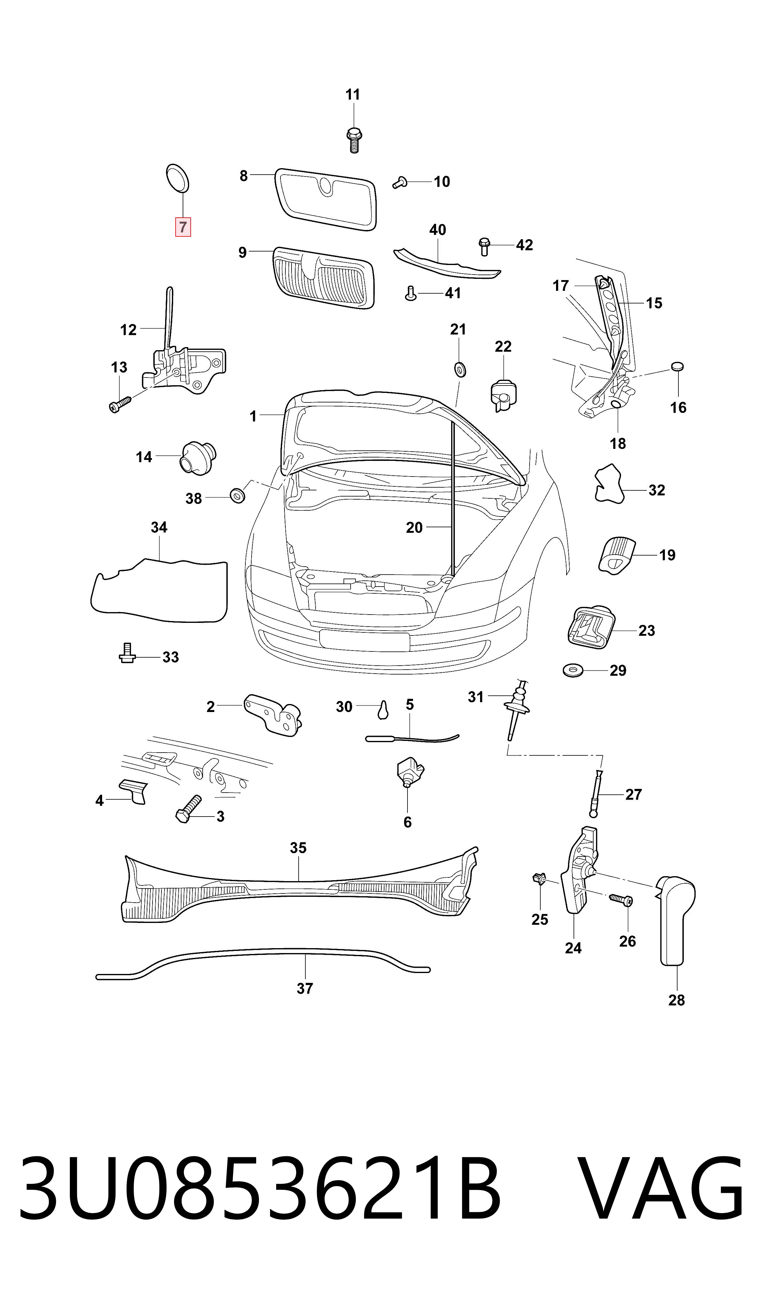 3U0853621B VAG