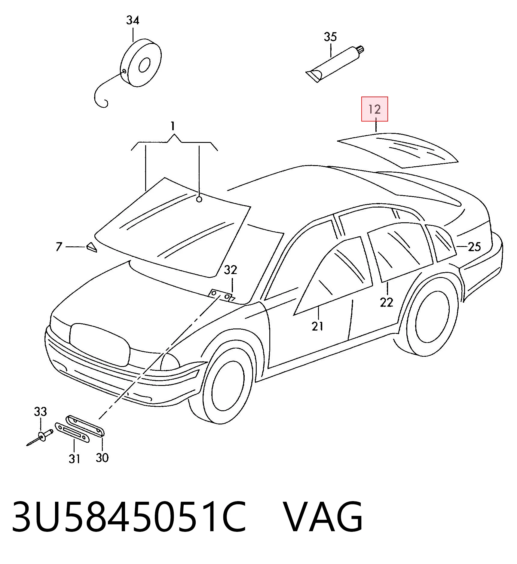 Comprar Luna trasera Volkswagen Passat B5 3B3