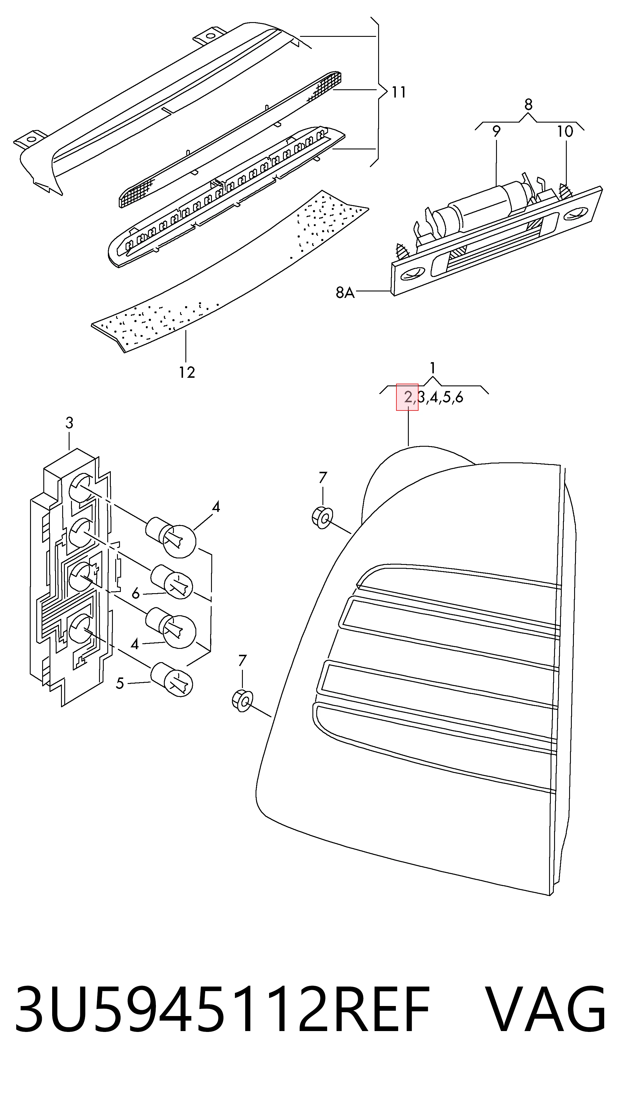 3U5945112REF VAG