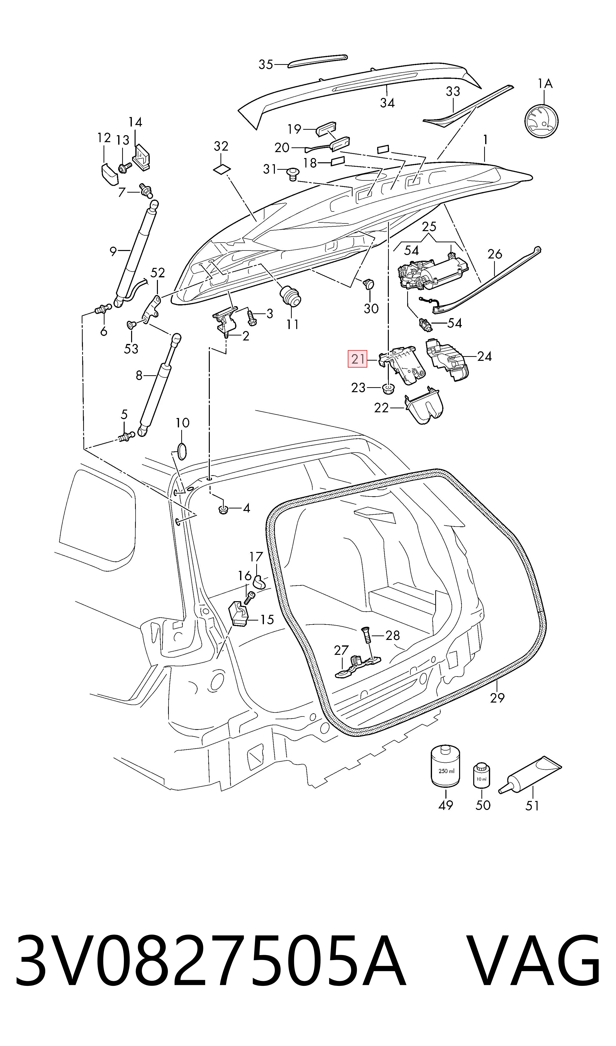  Cerradura de maletero Seat Leon 4