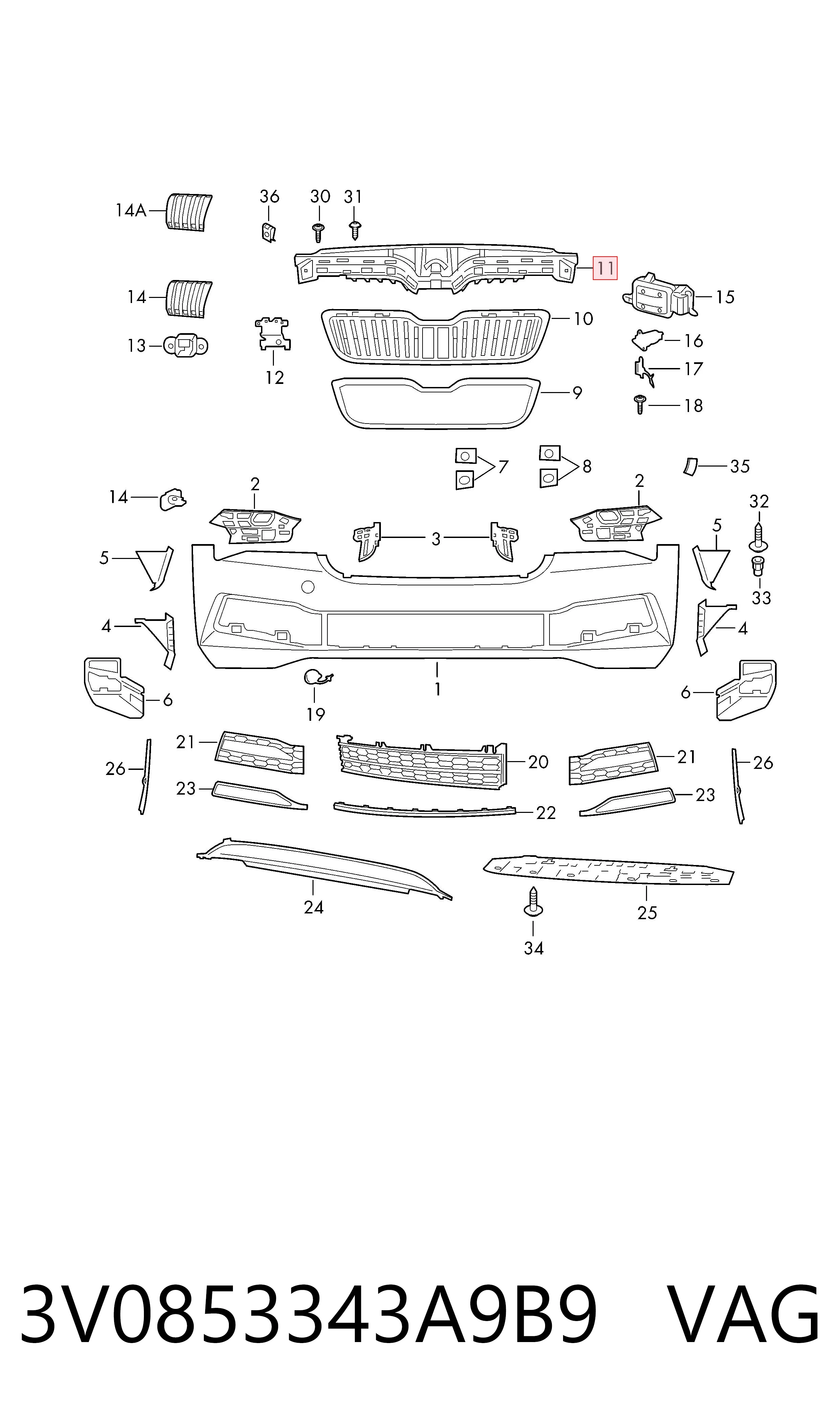 3V0853343A9B9 VAG 
