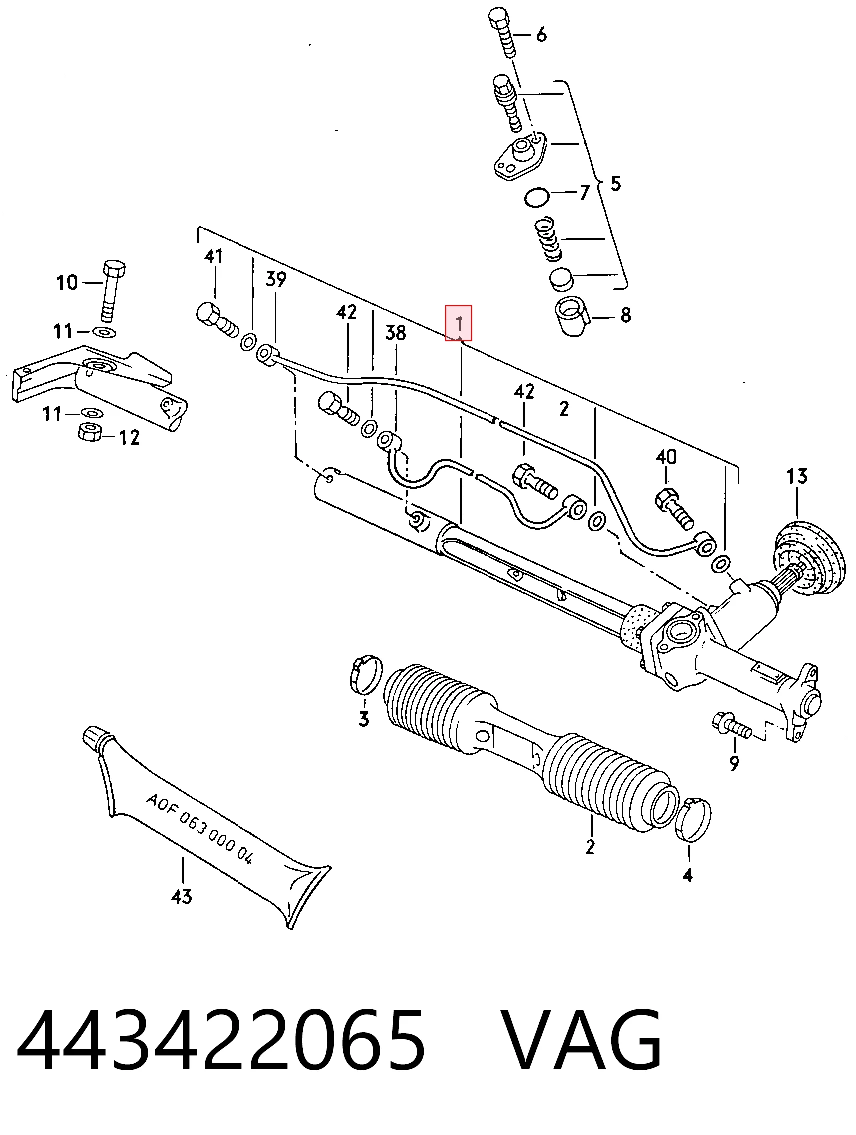 Cremallera caja de direccion Audi 100  (1982-1990)