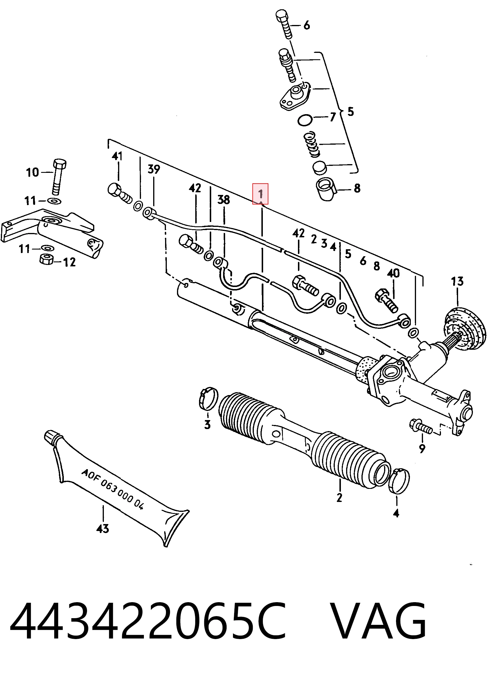 Caja de dirección Audi 100 C3