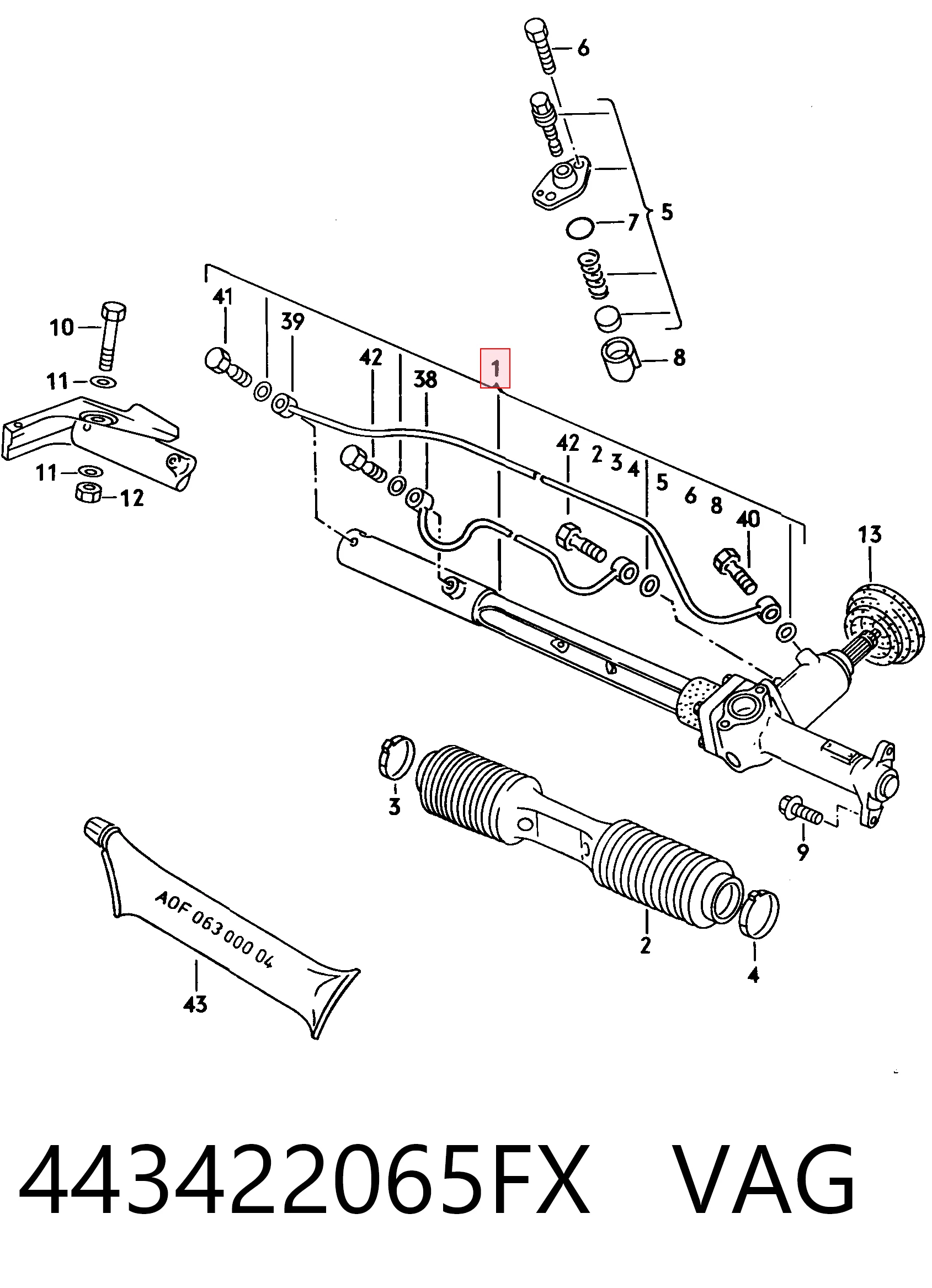 Comprar Cremallera de dirección Audi 100  44, 44Q a bajo precio