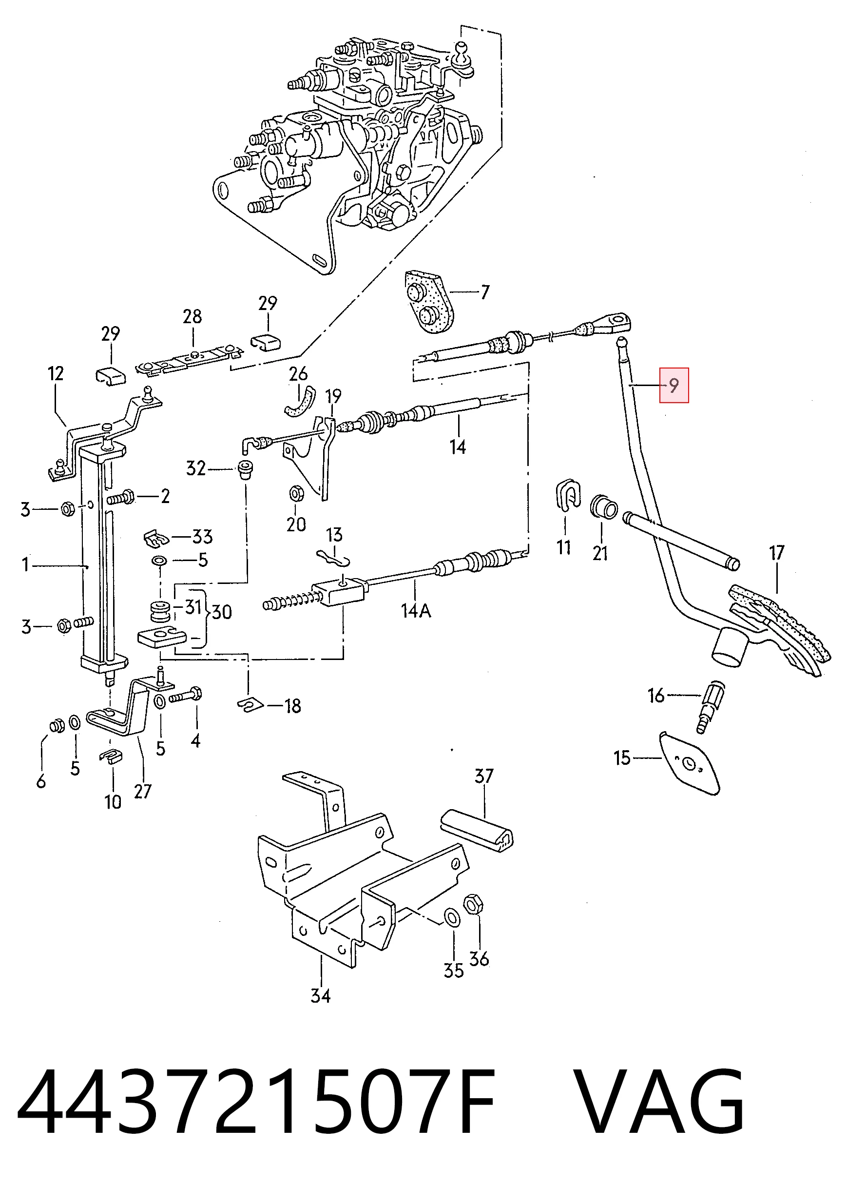Comprar Pedal del acelerador Audi 100  44, 44Q a bajo precio