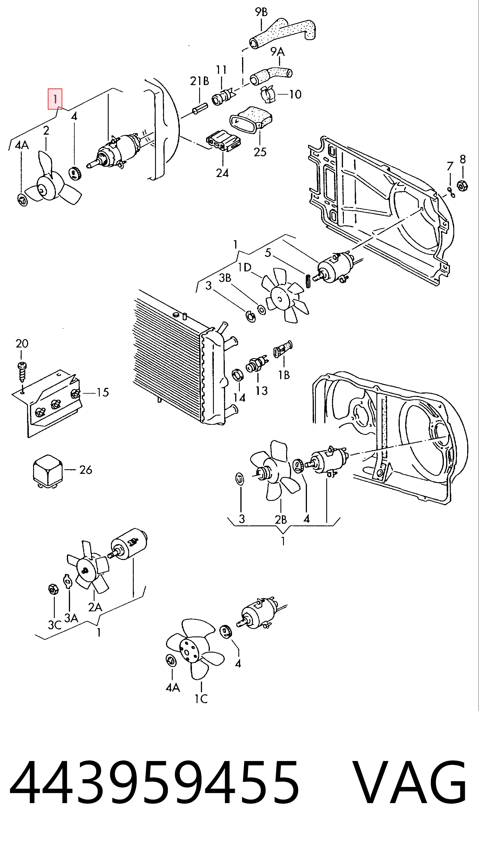 Comprar Ventilador del motor Volkswagen Transporter T3 24, 25, 251