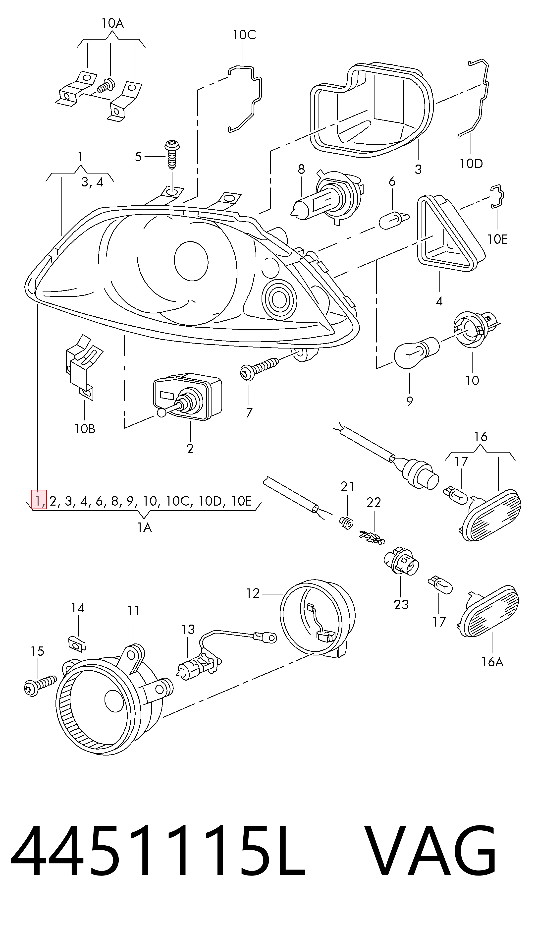  Faro izquierdo Seat Ibiza 3