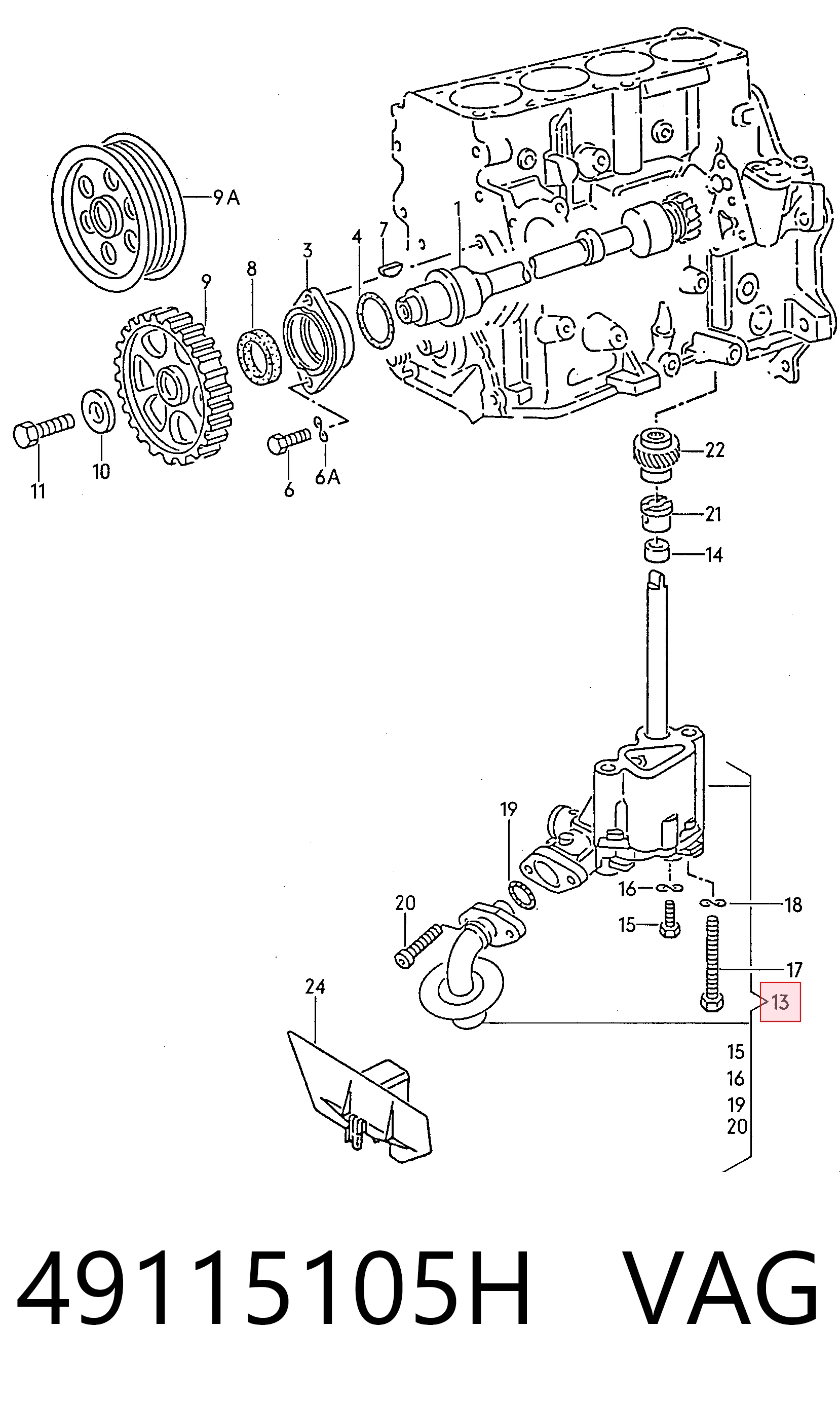 Bomba De Aceite para Audi 80 8C2