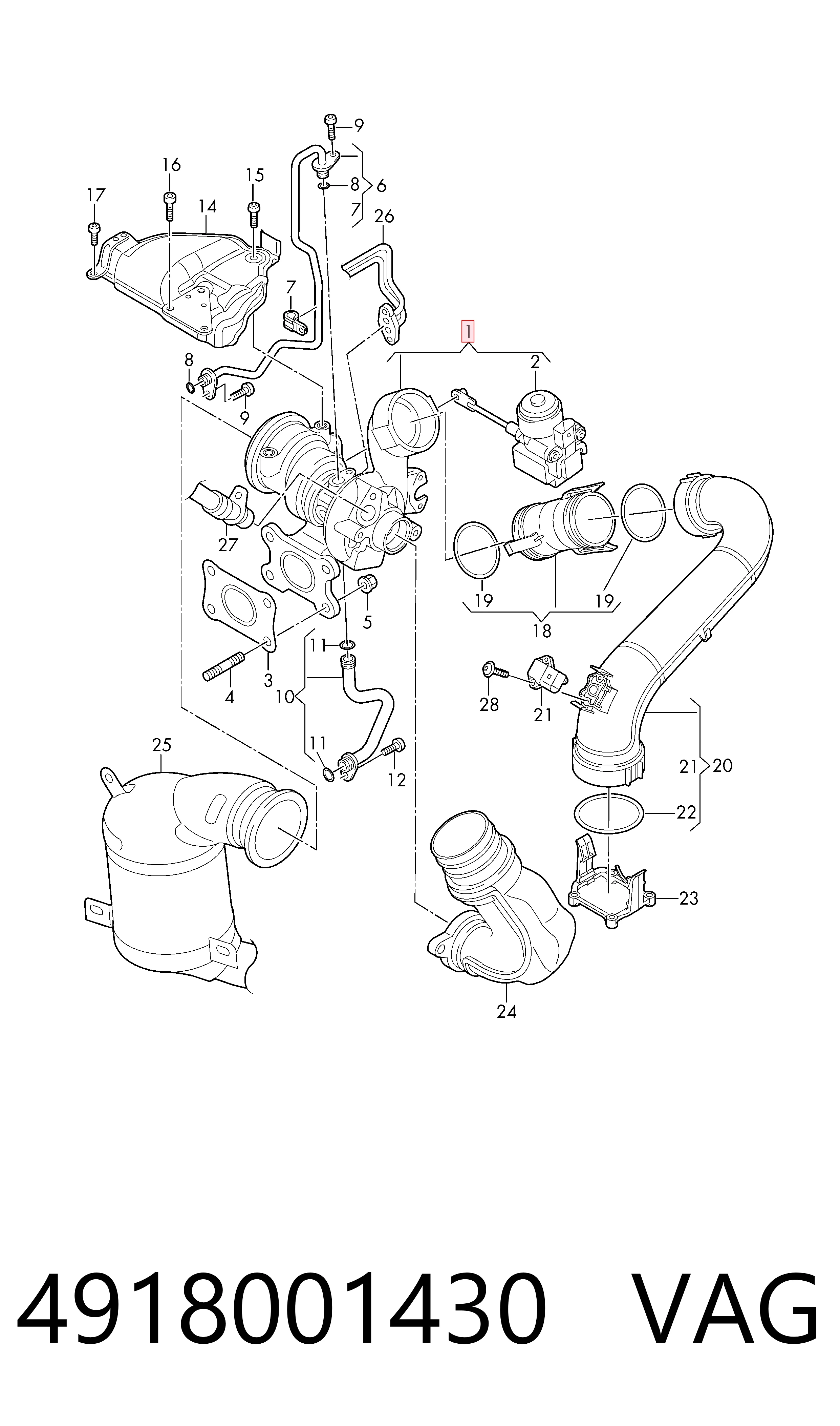 Turbocompresor 4918001430 VAG