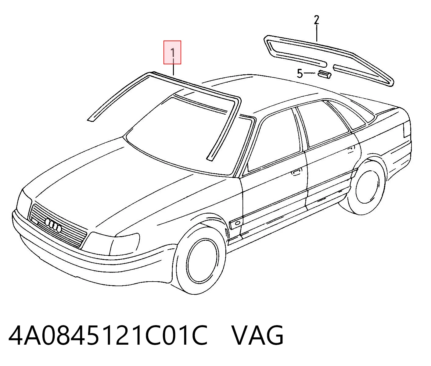 Comprar Junta del parabrisas Audi 100  4A2 a bajo precio