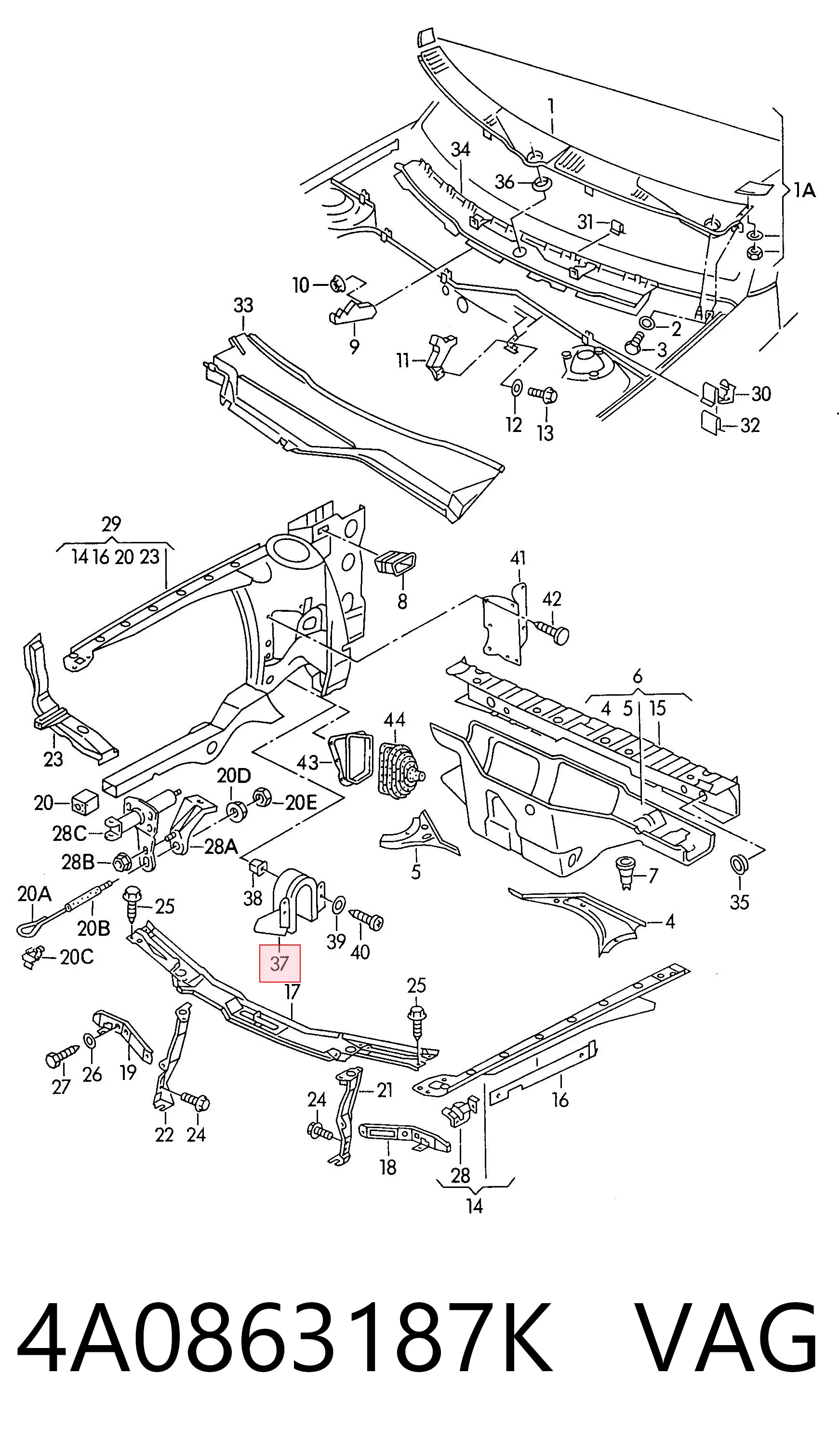 4A0863187K VAG
