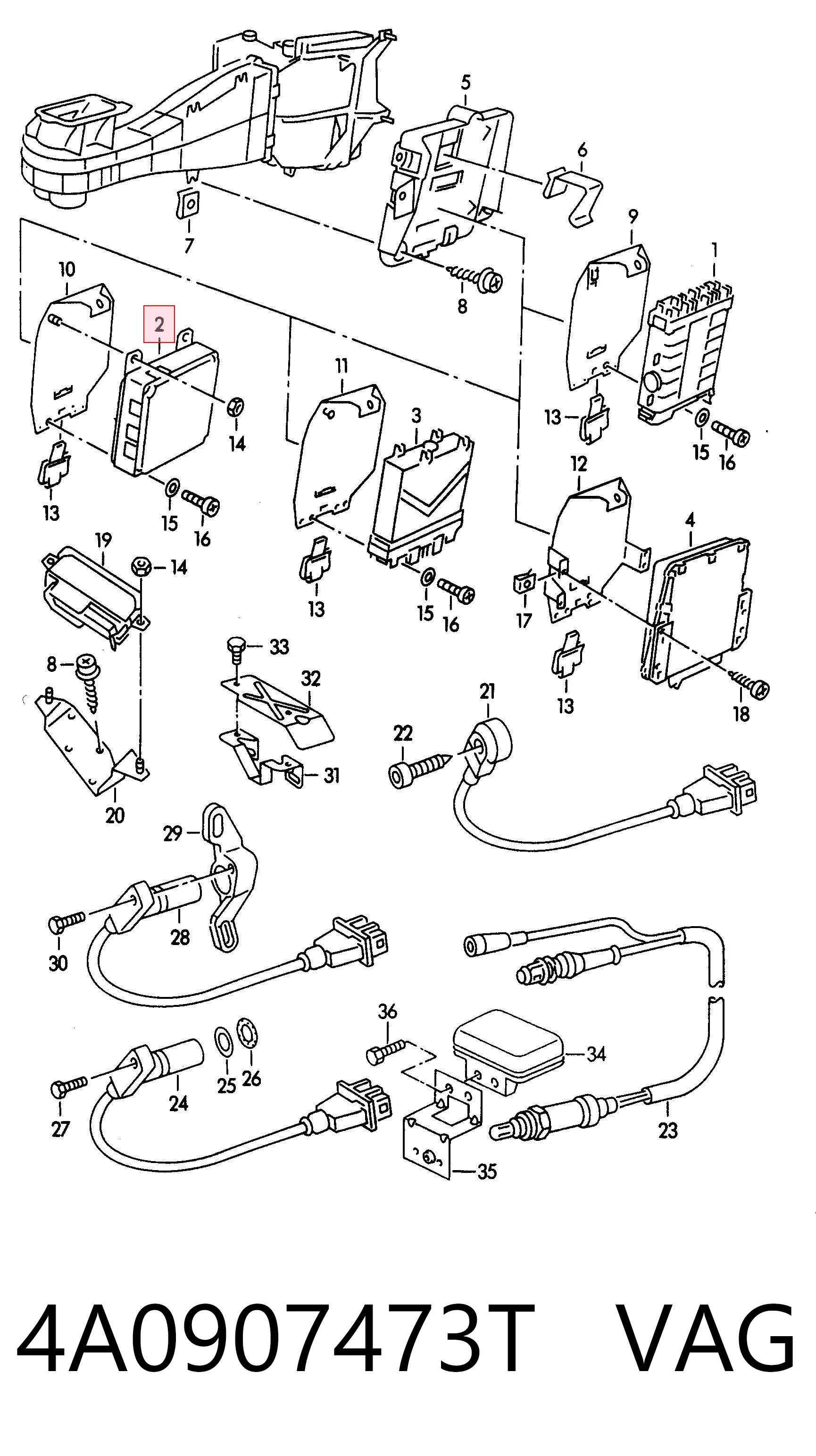 Unidad de control del motor (ECU) 4A0907473T VAG