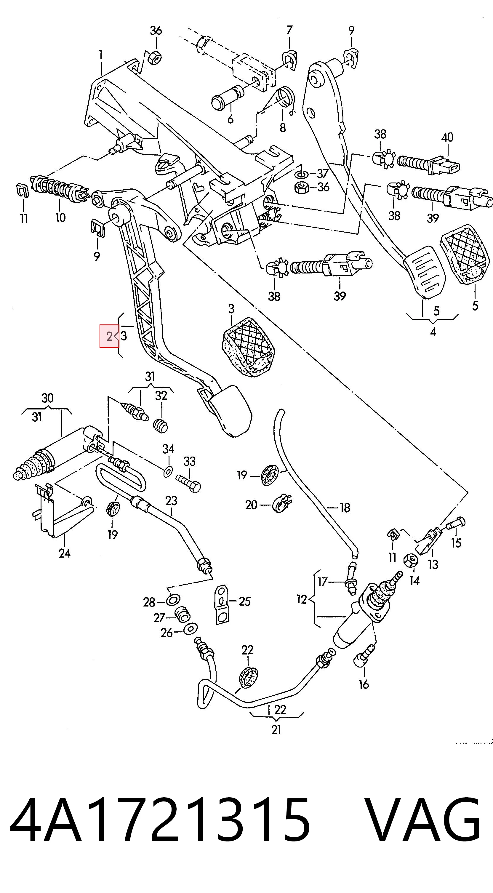 Comprar Pedal de embrague Audi A6  4A5 a bajo precio