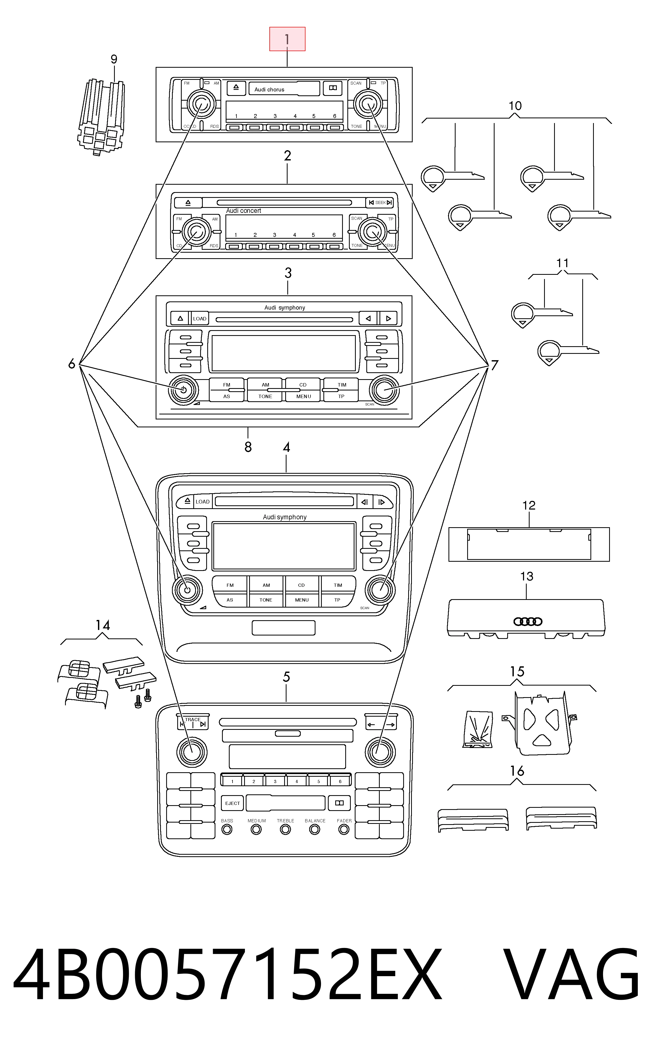 Comprar Radio AM/FM Audi A6 4B2, 4B4 a bajo precio