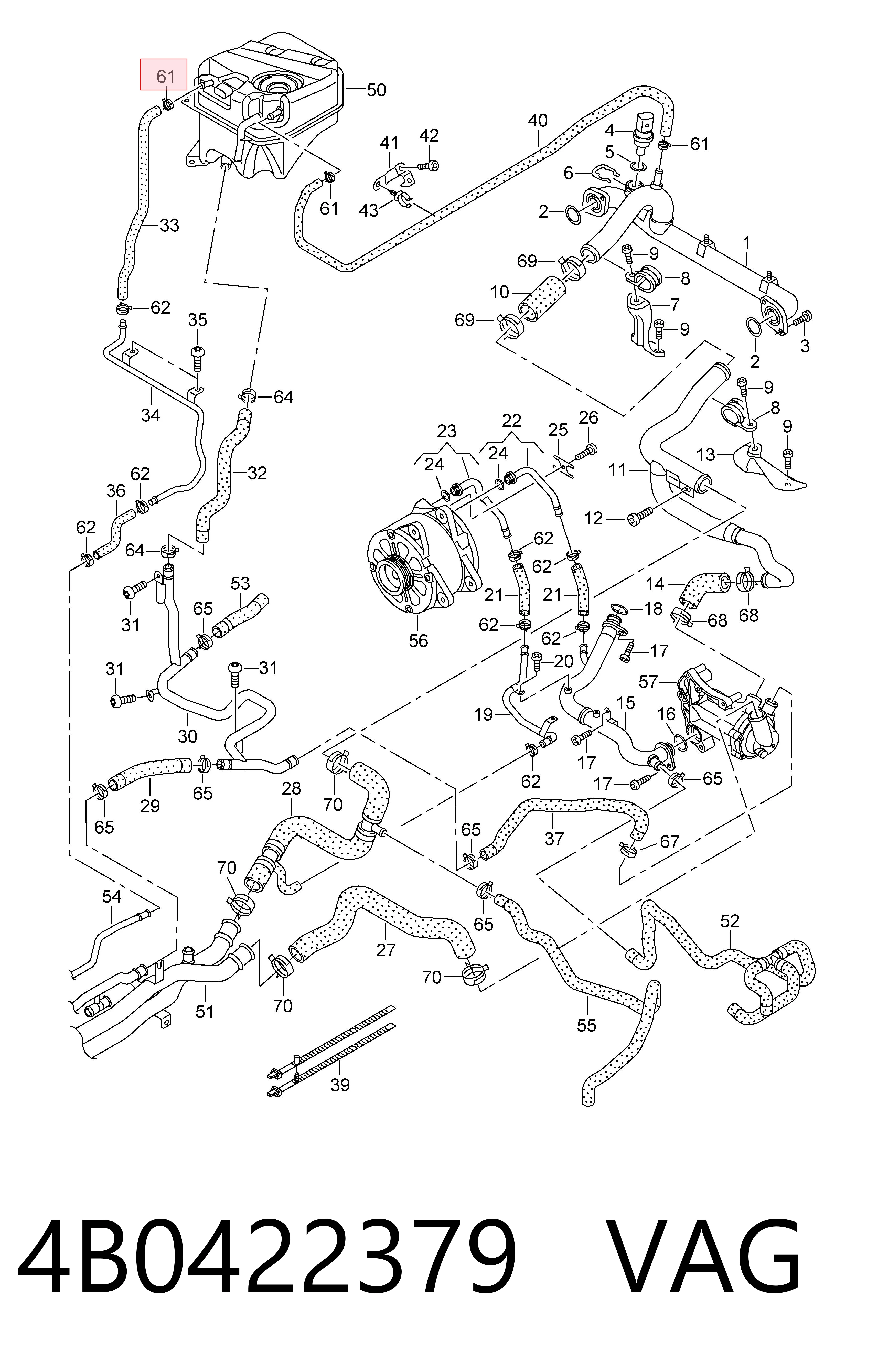 Comprar 4B0422379 VAG Abrazadera de resorte