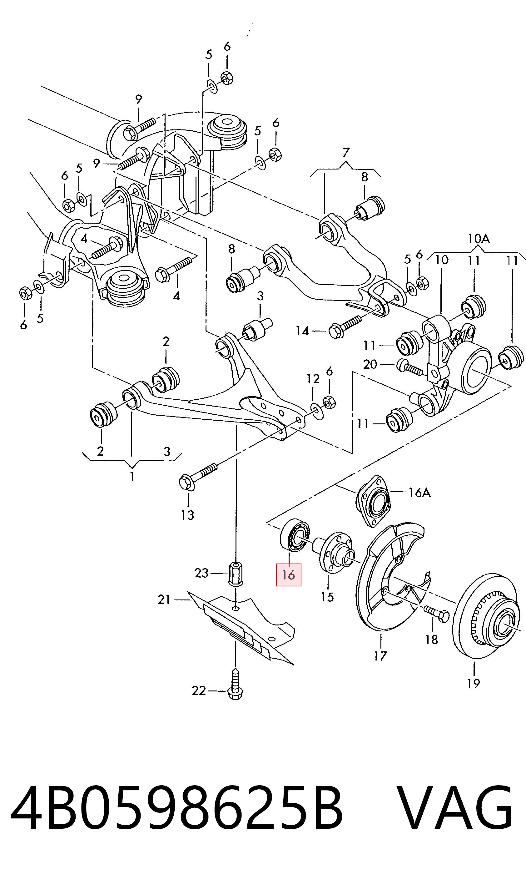 Comprar Cojinete de rueda trasera Audi A6  4B2, 4B4 a bajo precio