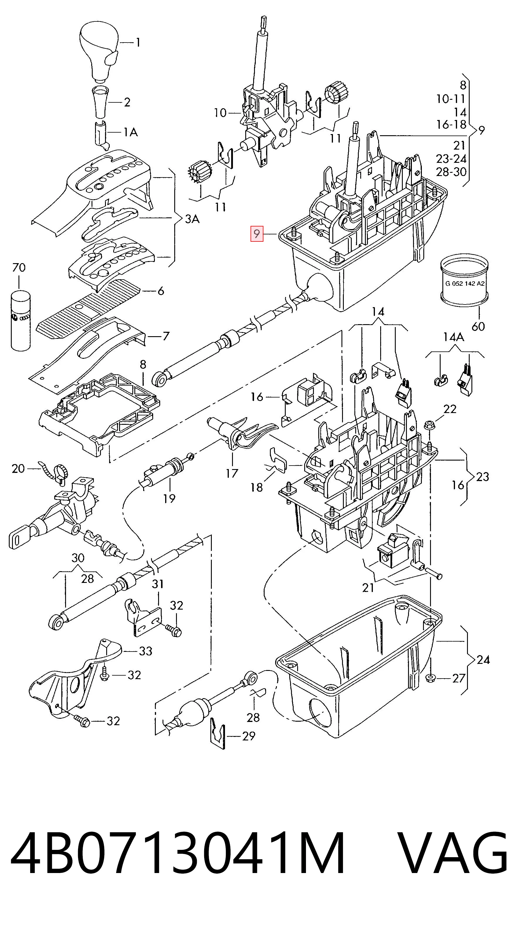 Comprar Mecanismo selector de marchas Audi A6  4B2, 4B4 a bajo precio