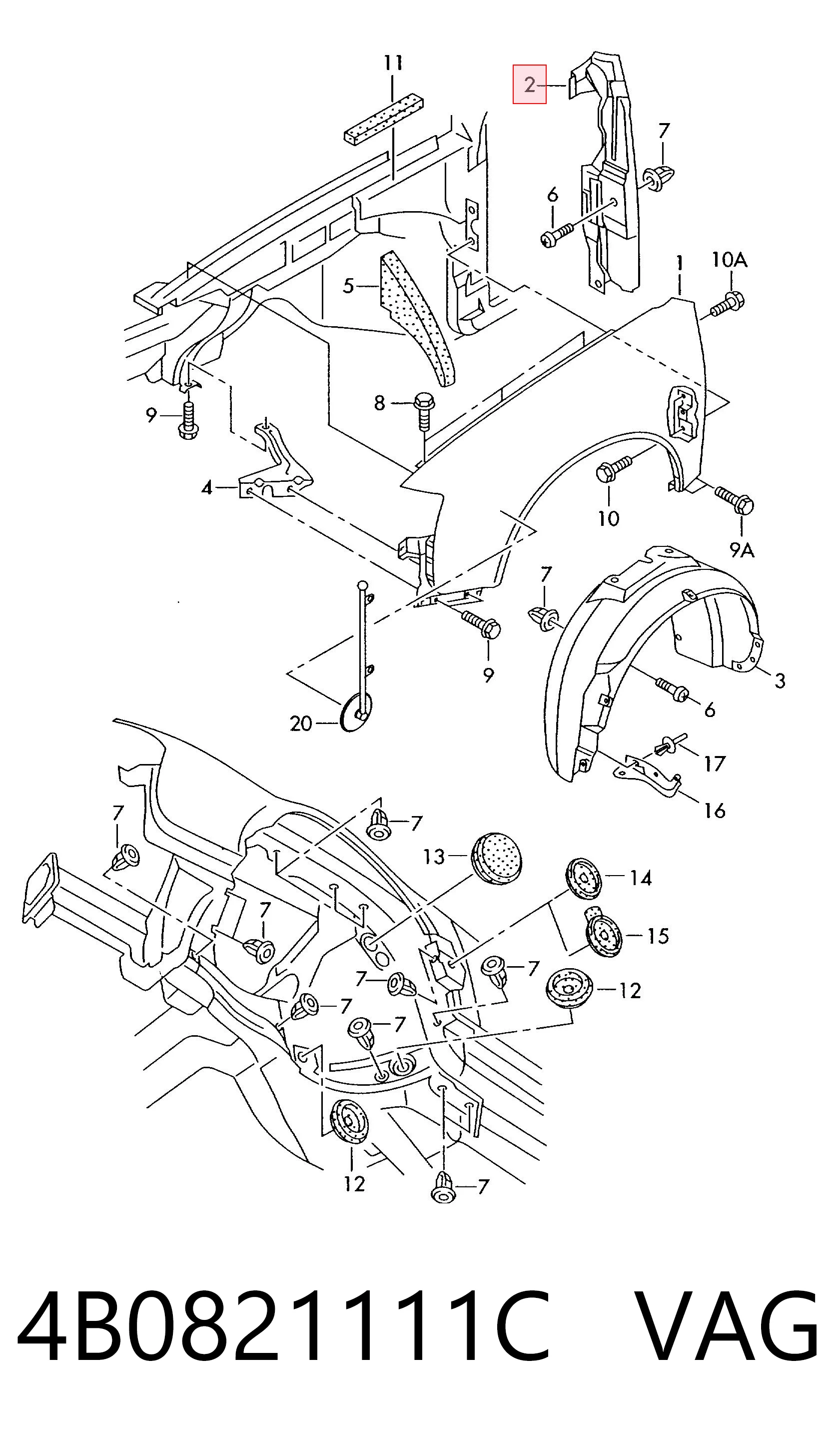 4B0821111C VAG