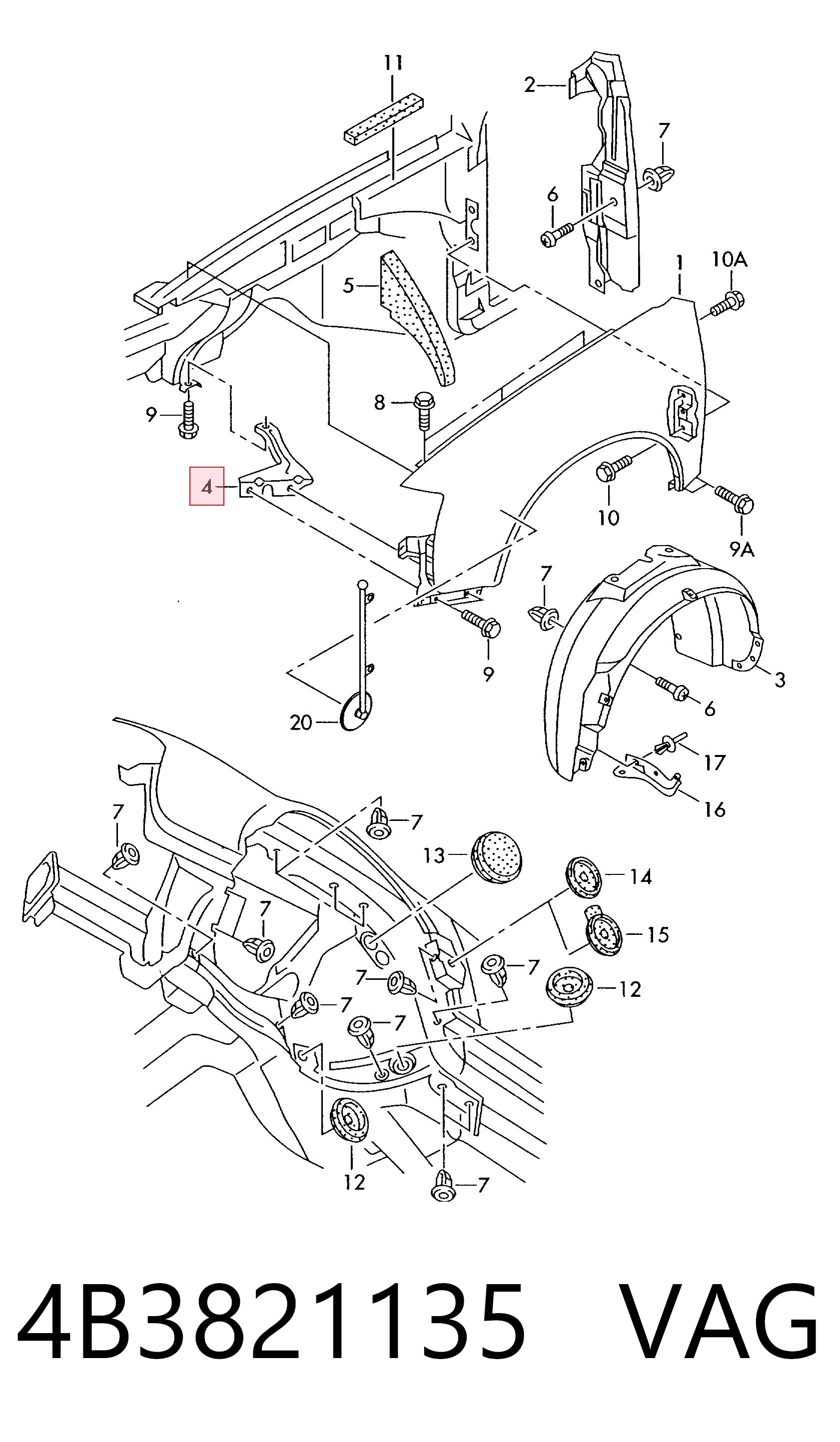 4B3821135 VAG 