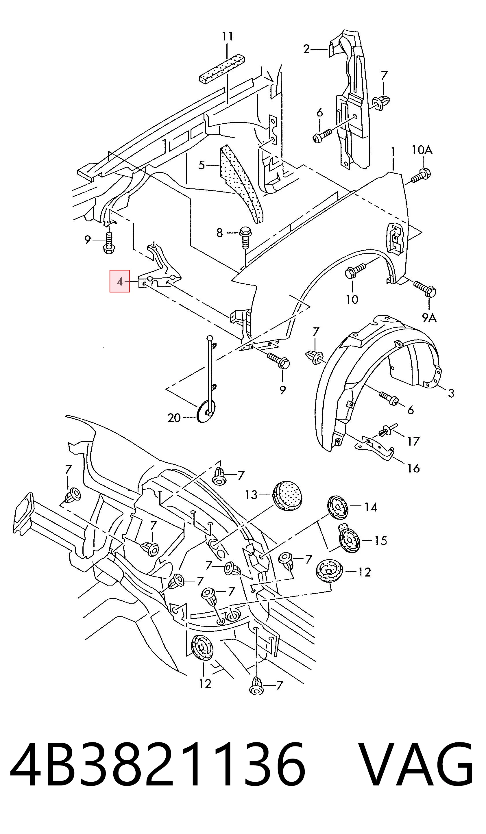 4B3821136 VAG 