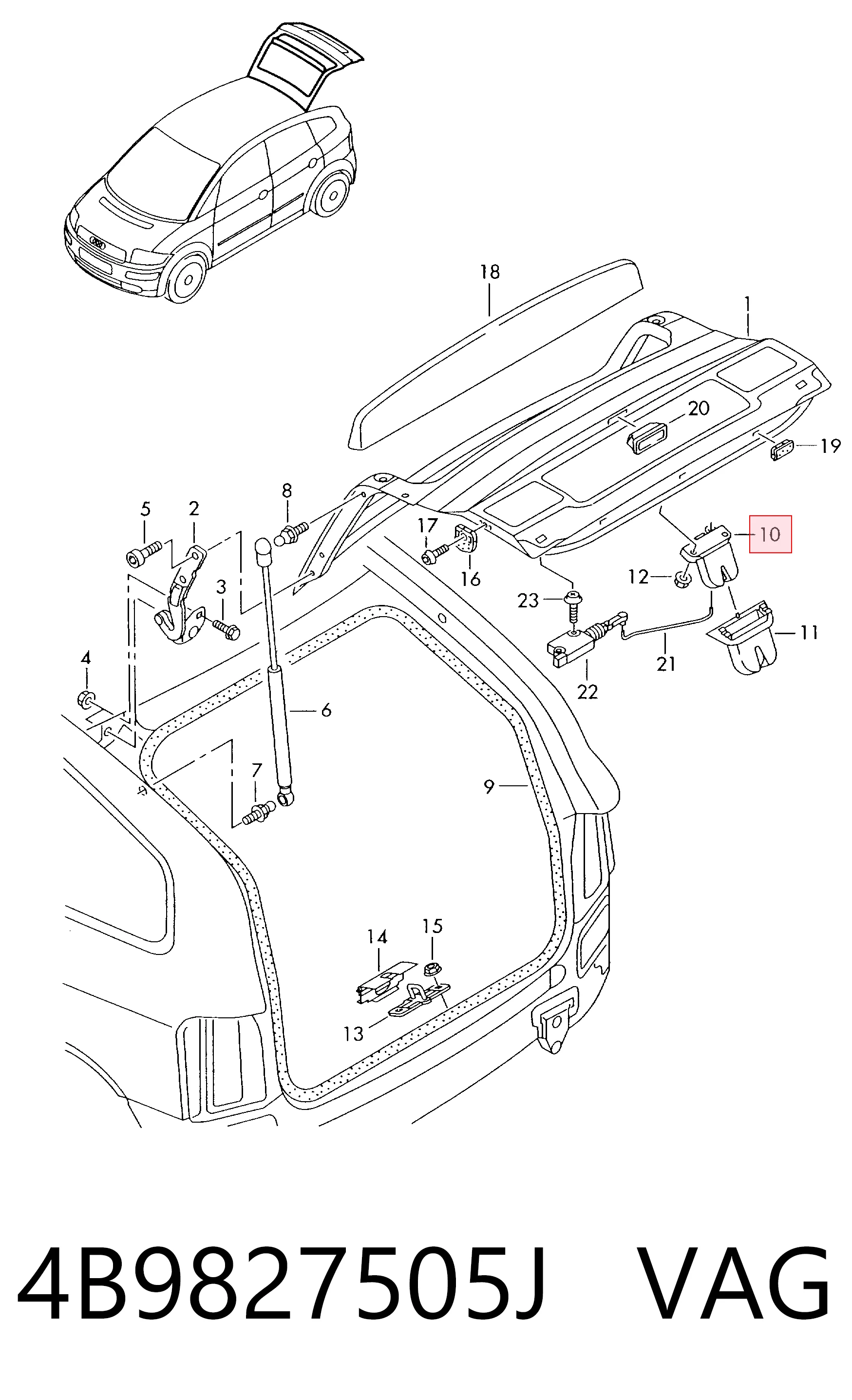 Cerradura de portón trasero Audi A2 hatchback (8Z0) (2000 - 2005) precio, desde 54,66 EUR