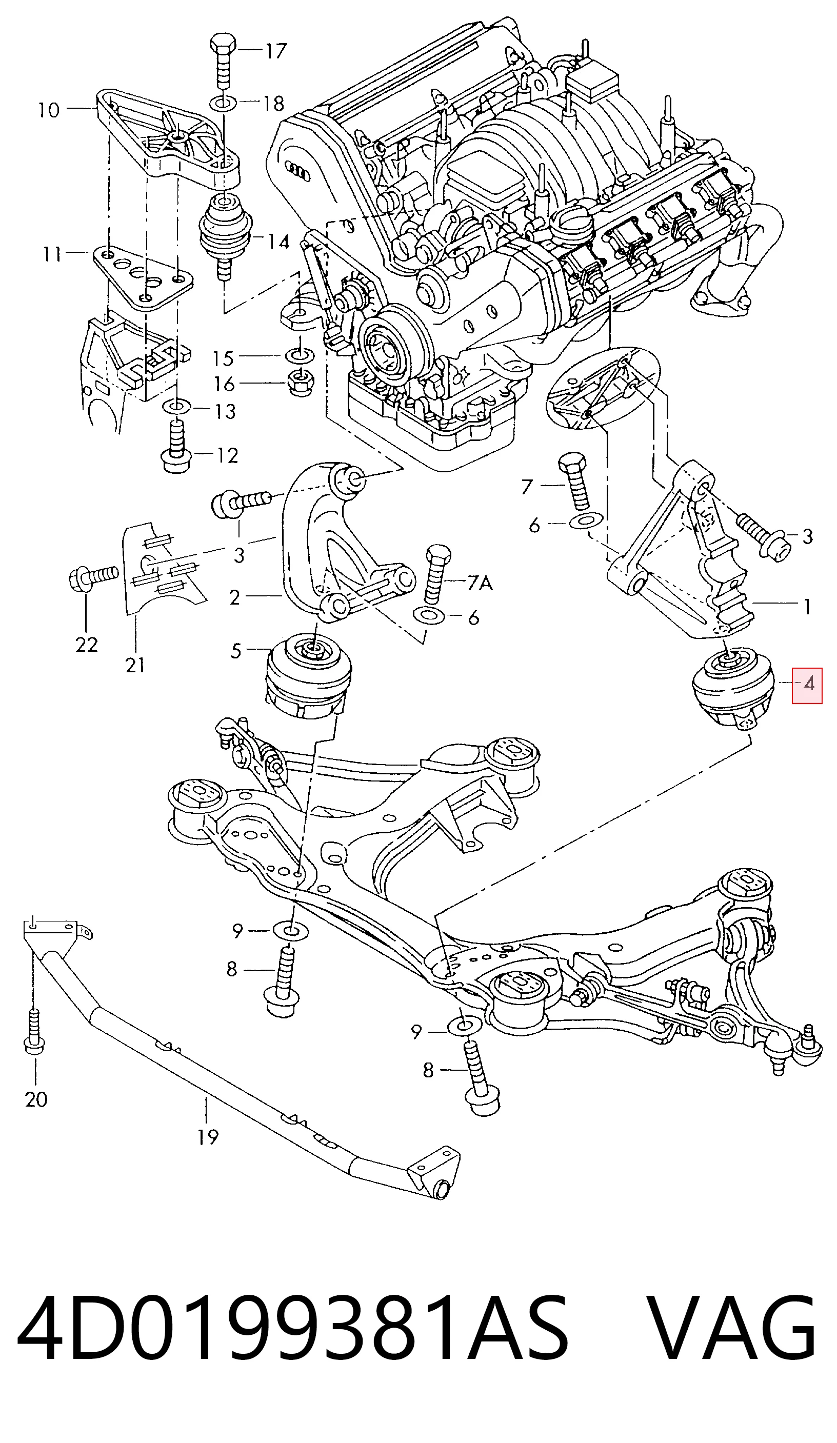 4D0199381AS VAG