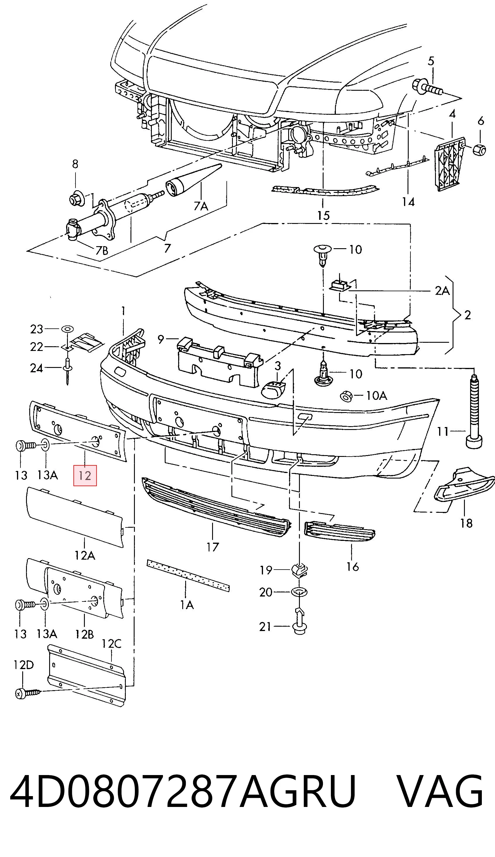 4D0807287AGRU VAG