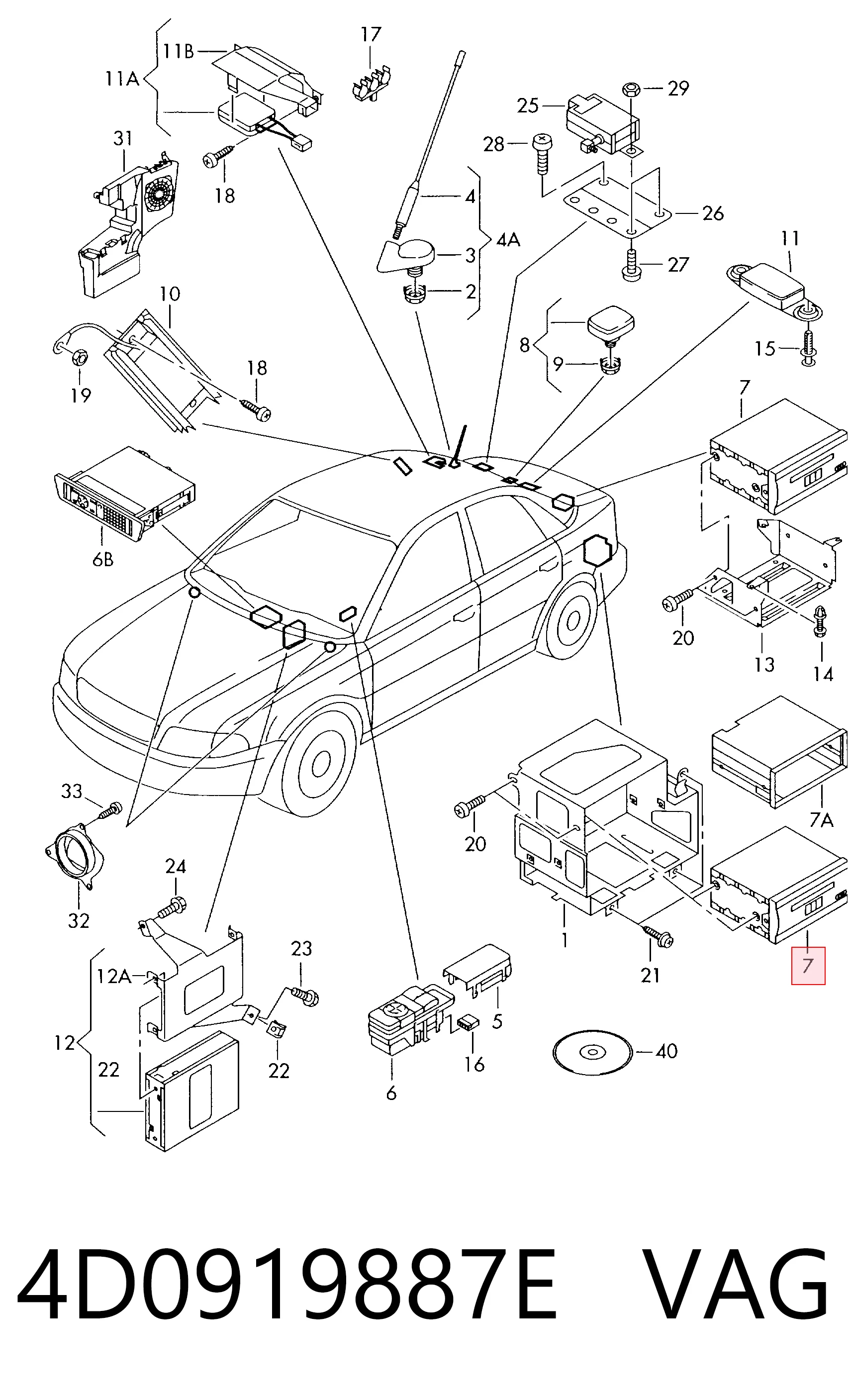 Comprar Pantalla multifunción Volkswagen Golf IV 1J1 a bajo precio
