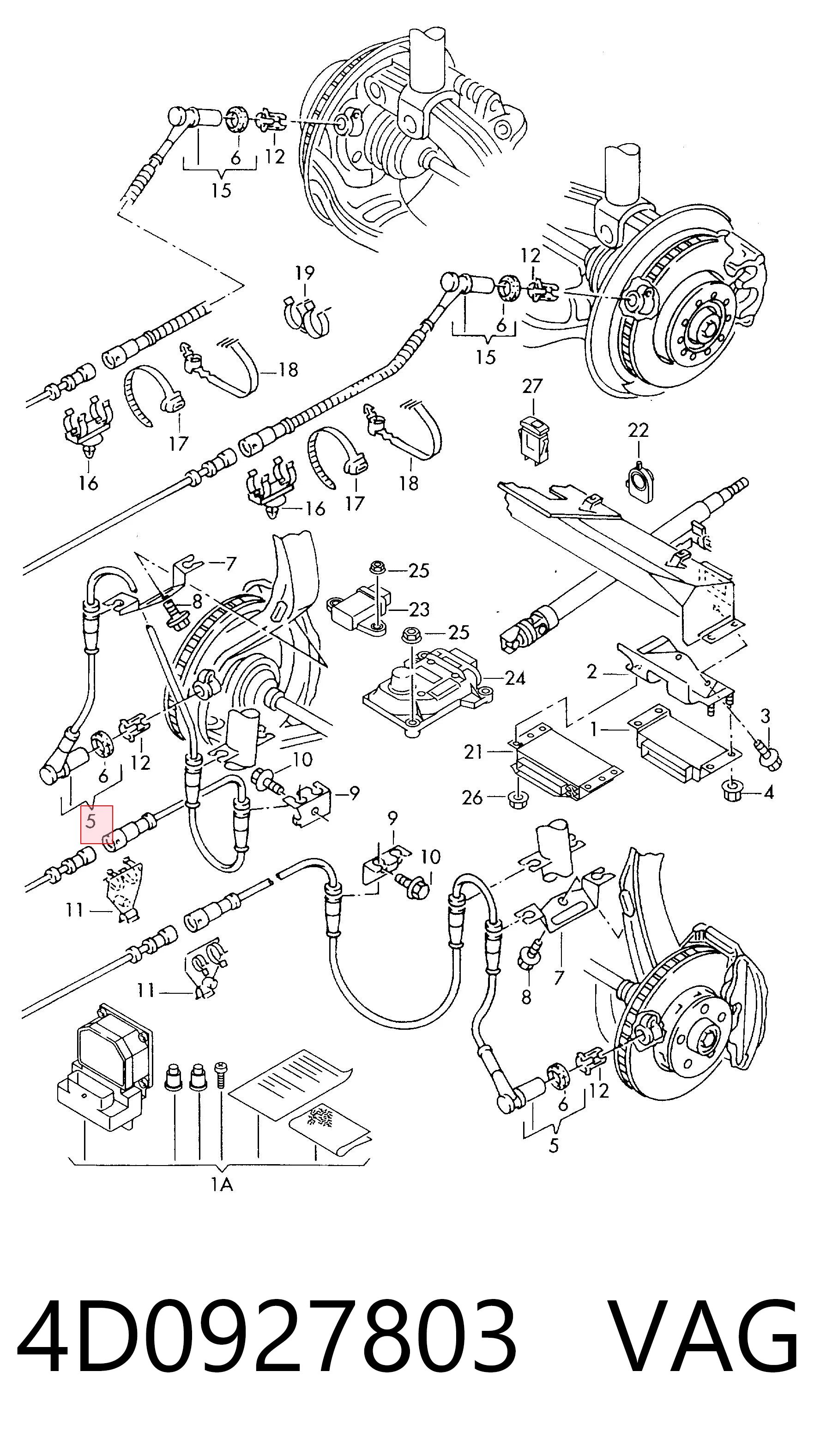 Comprar Sensor ABS delantero Audi A8  4D2, 4D8 a bajo precio