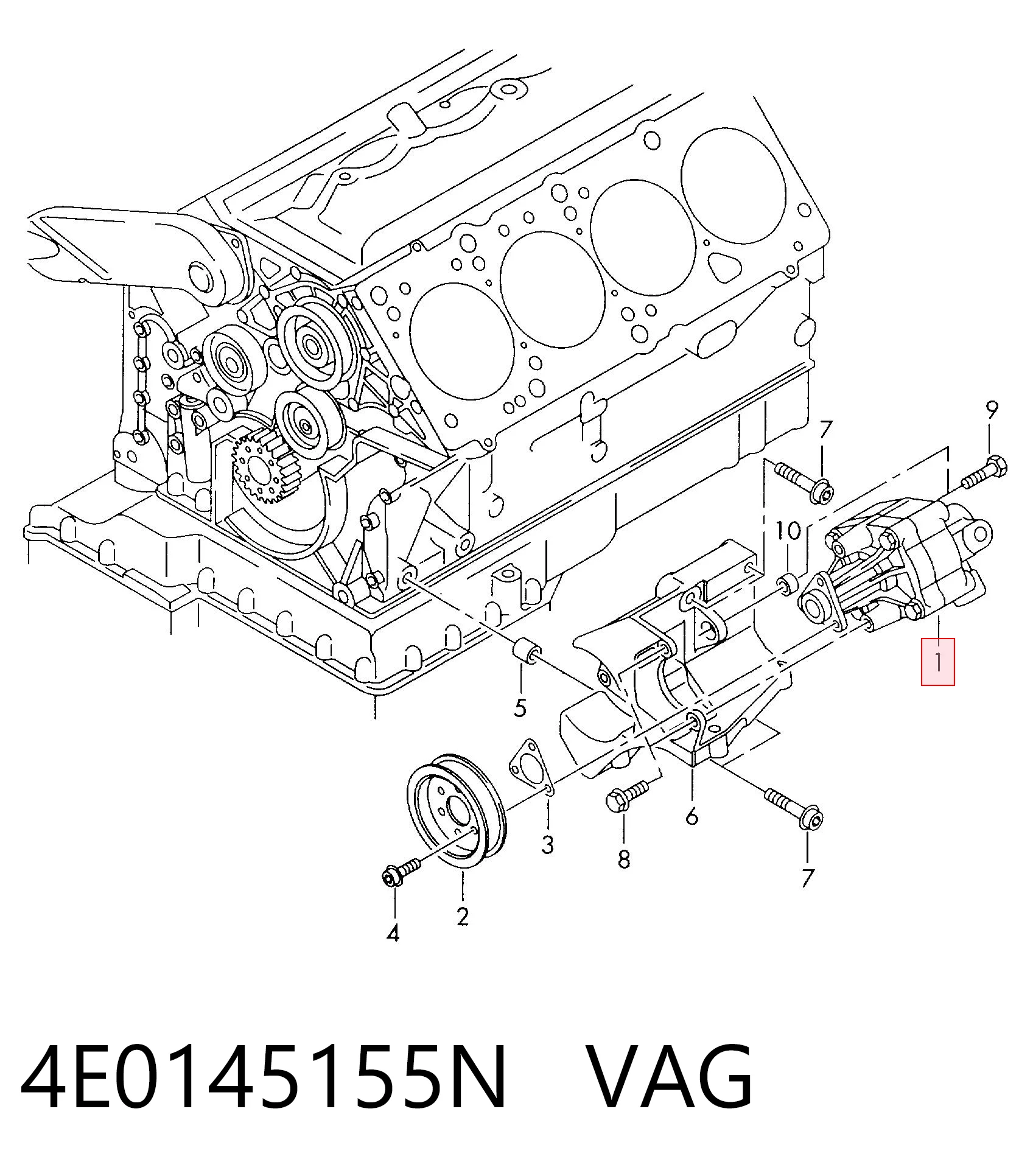 Bomba de dirección 4E0145155N VAG