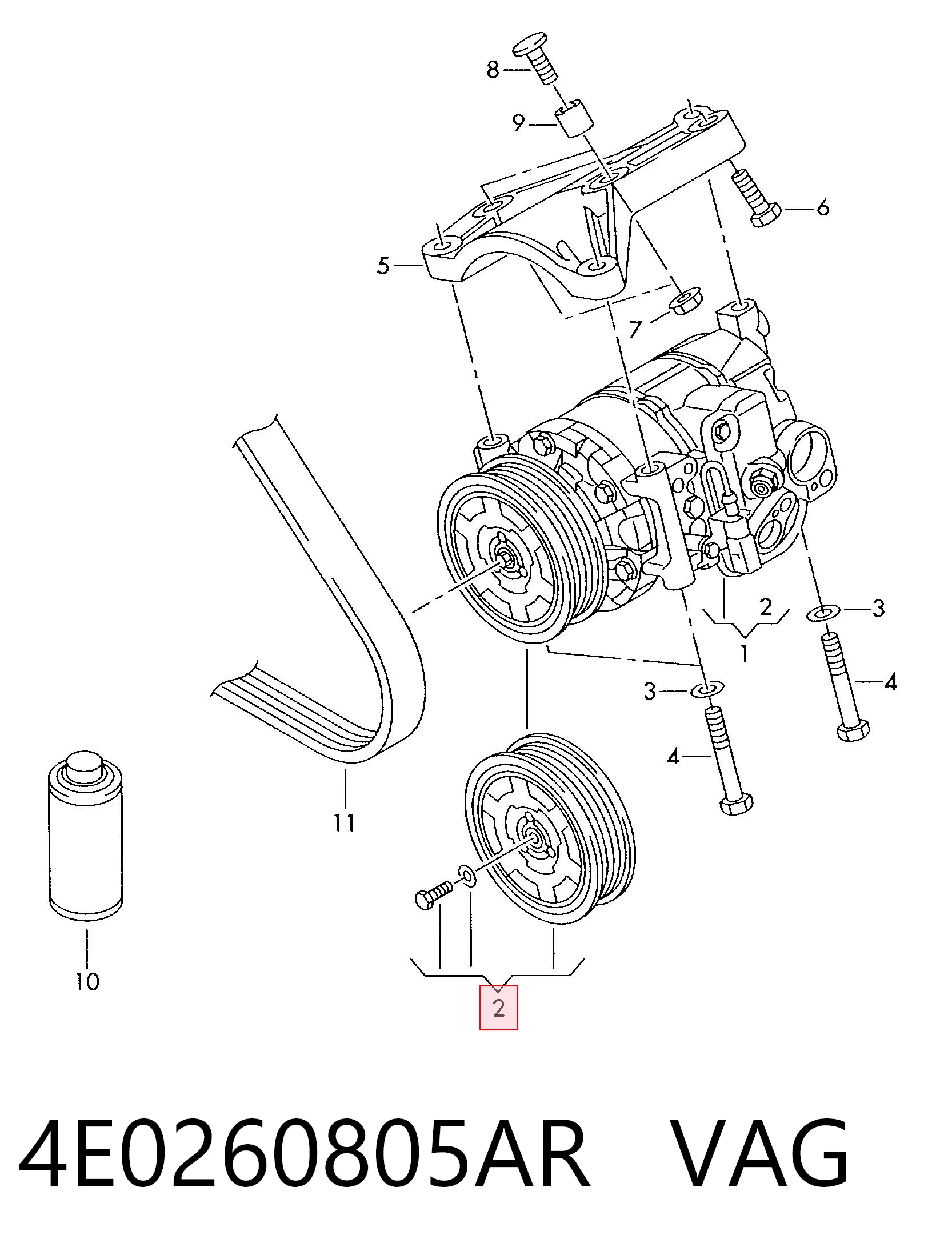 4E0260805AR VAG Compresor climatizador