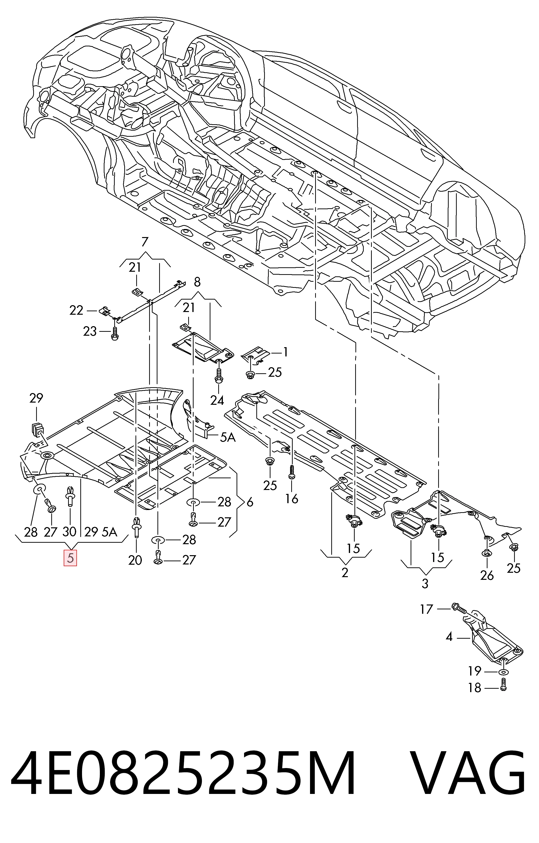 Protección de cárter Audi A8 D3 sedán (4E2, 4E8) (2002 - 2010) precio, desde 42,53 EUR